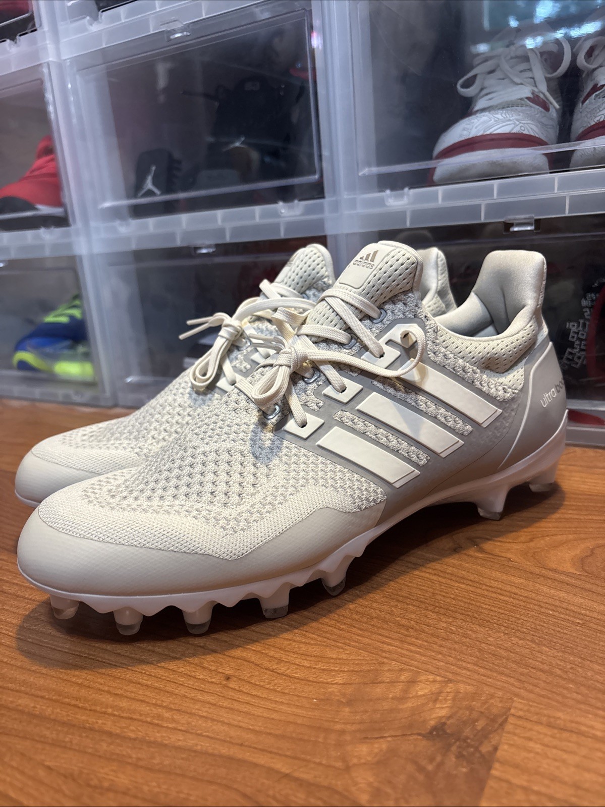 Adidas UltraBoost Cleat Clear Granite JP7409 Football Cleats Men’s Sz 13.5 NWOB