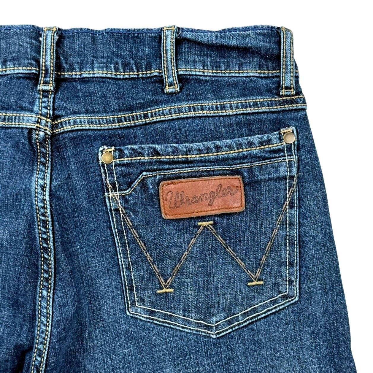Wrangler Retro Slim Boot Jeans Dark Wash Denim Mens 32×36