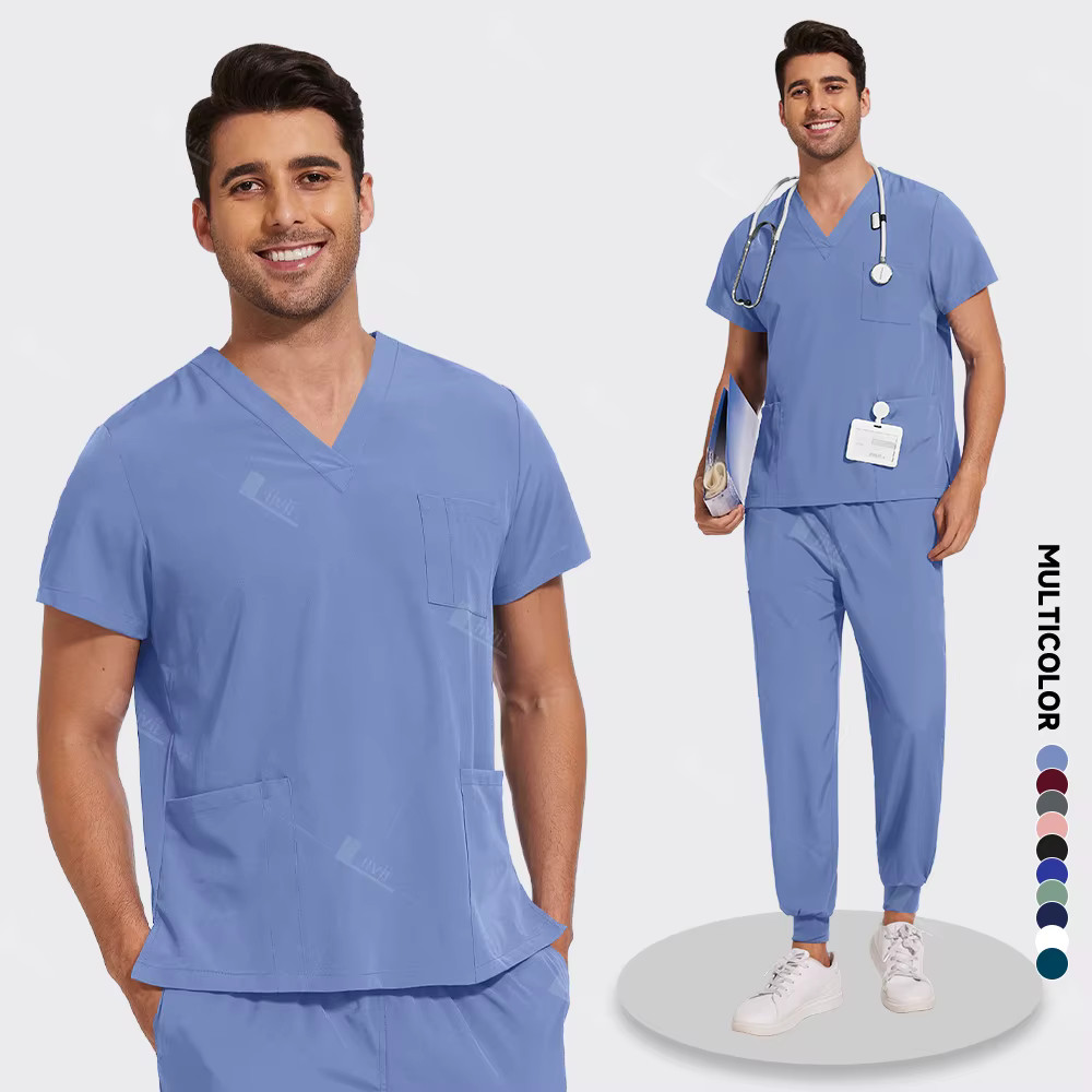 Lightweight Anti-Wrinkle Surgical Uniform Nurse Scrub Set for Women & Men Gift