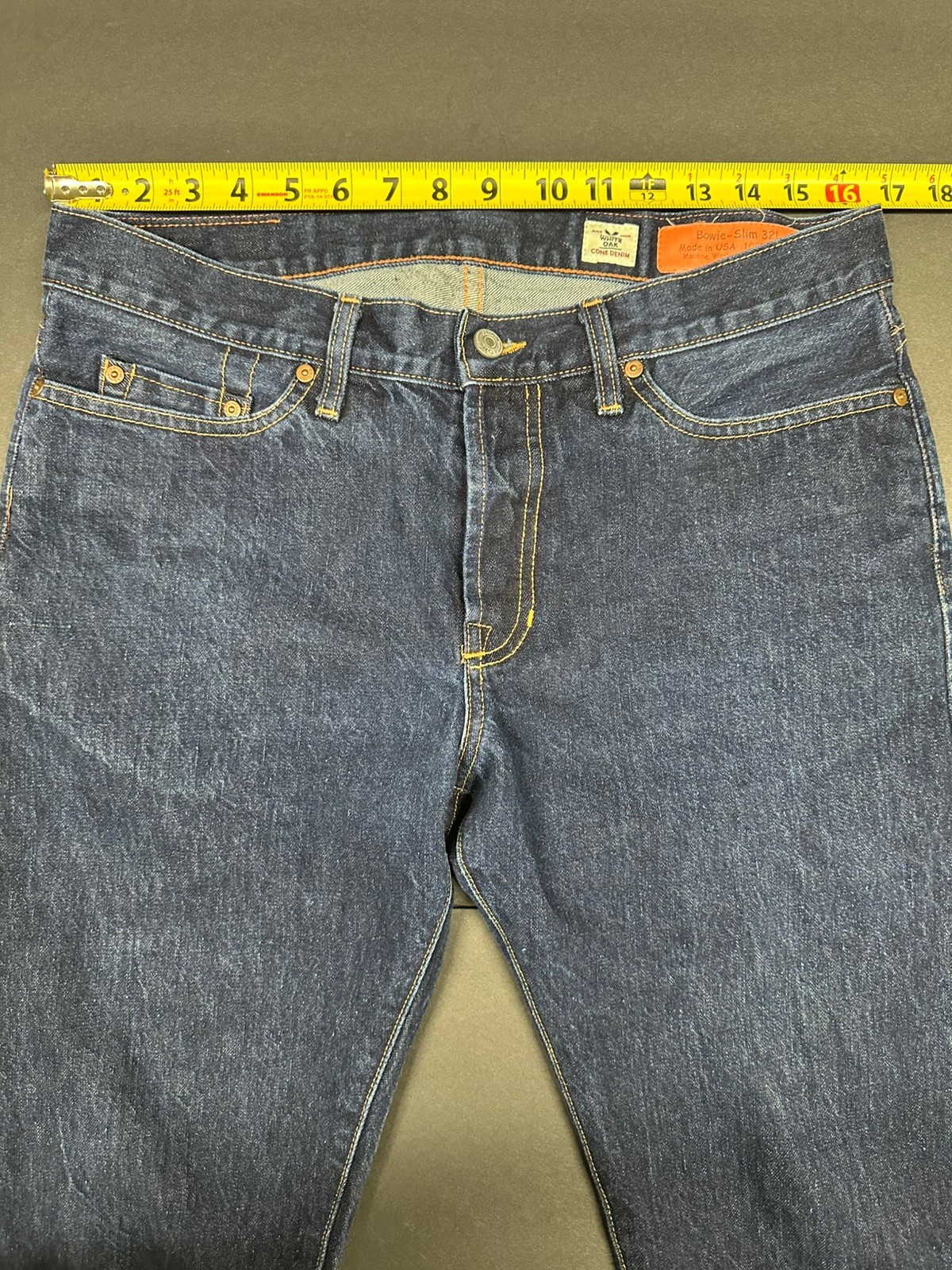 Jean Shop Bowie Slim Selvage Jeans 32 X 32 BUTTON FLY