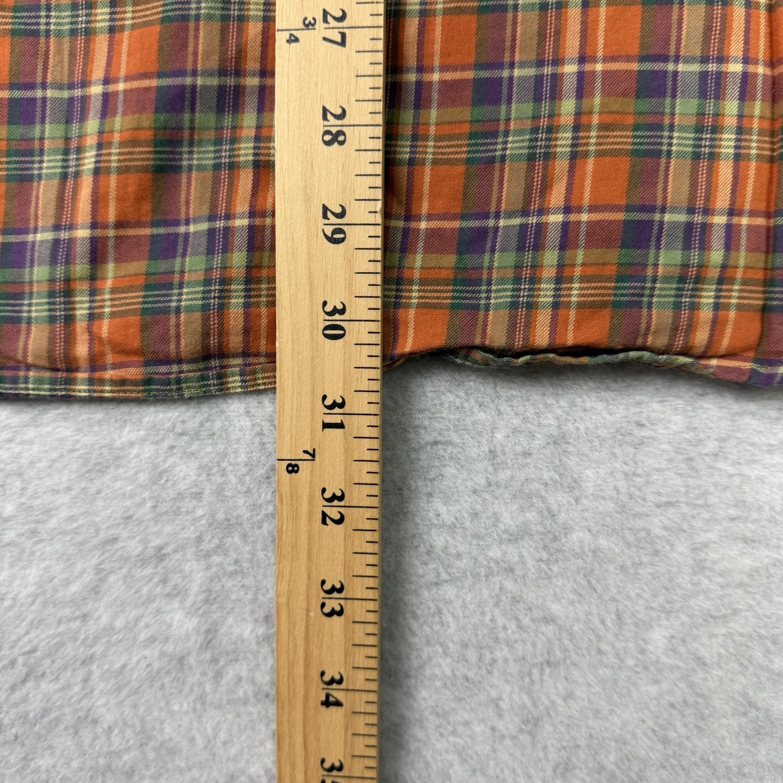 Polo Ralph Lauren Polo Country Shirt Mens XL Orange Plaid Leather Elbow Pads