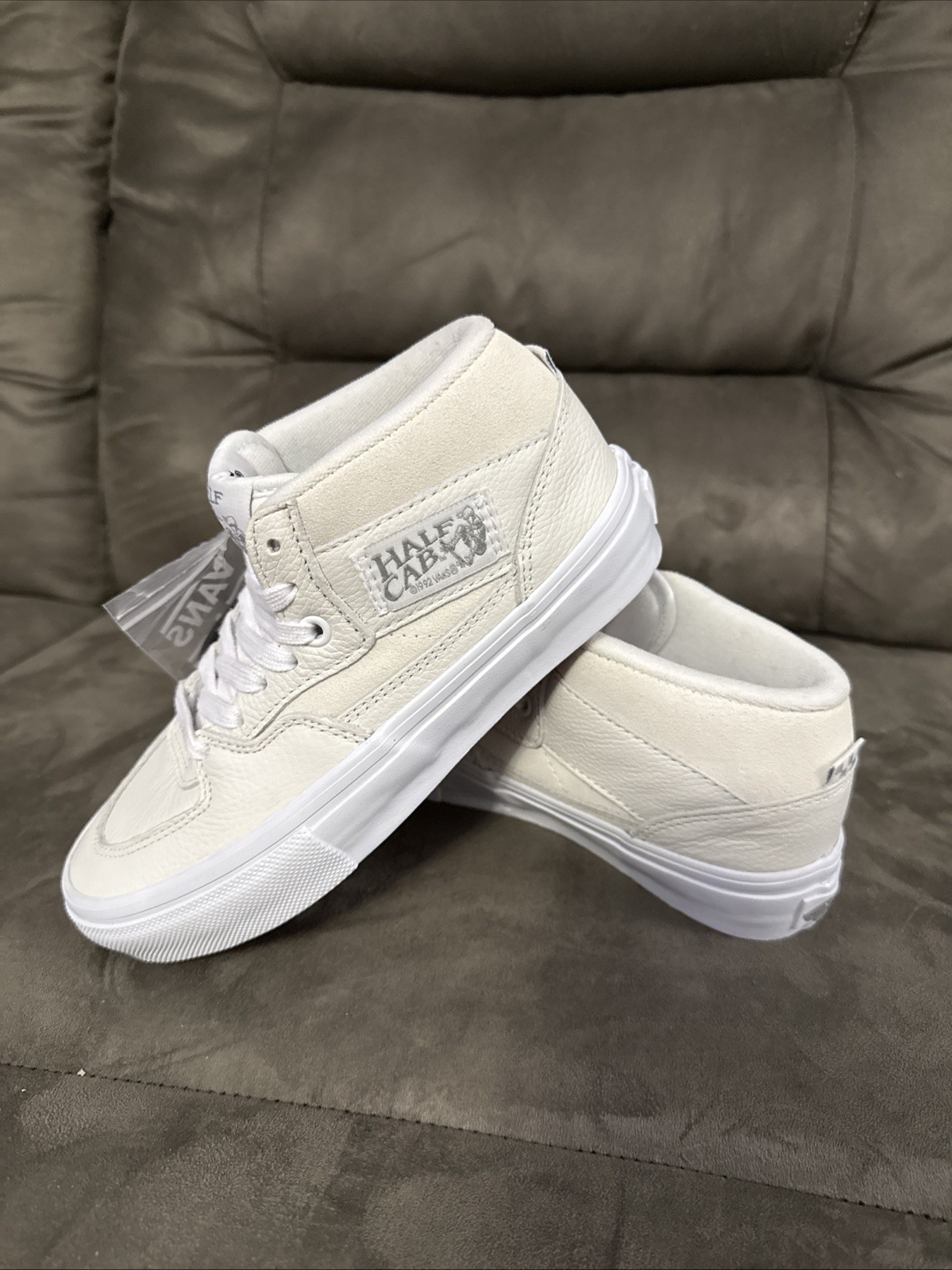Vans Half Cab Skateboard Shoes White PopCush Duracap Men’s Size 4