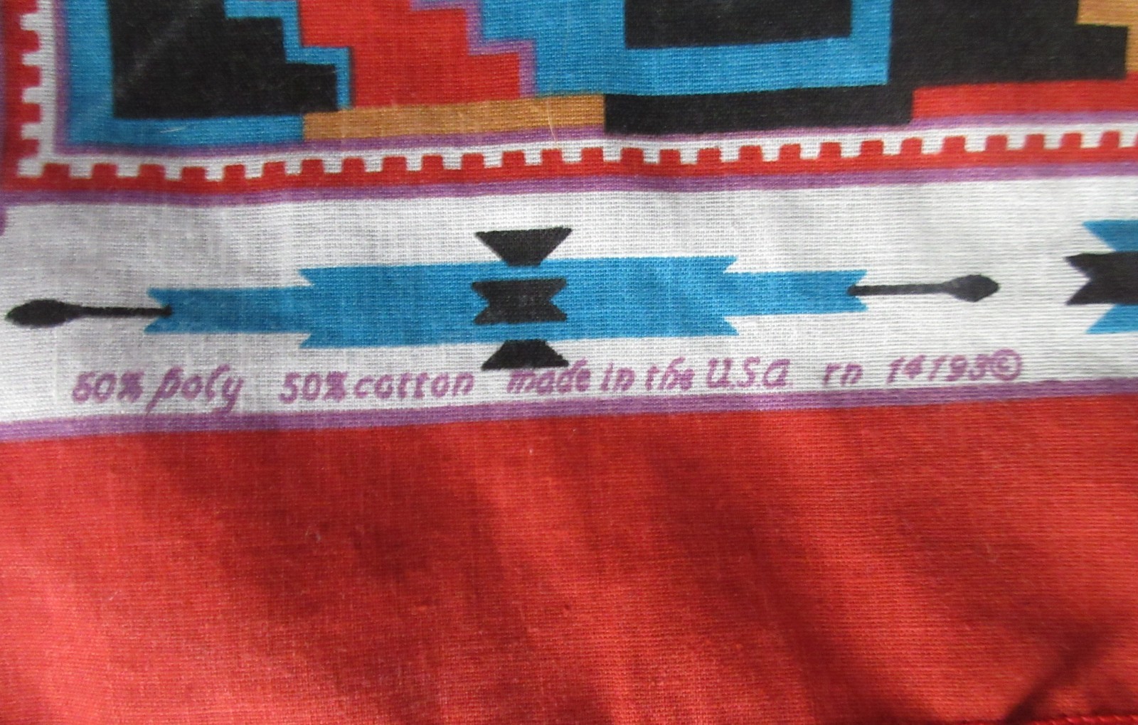 Bandana Rodeo Southwest Tribal Geometric Multi-color Print 21” Square Springs In