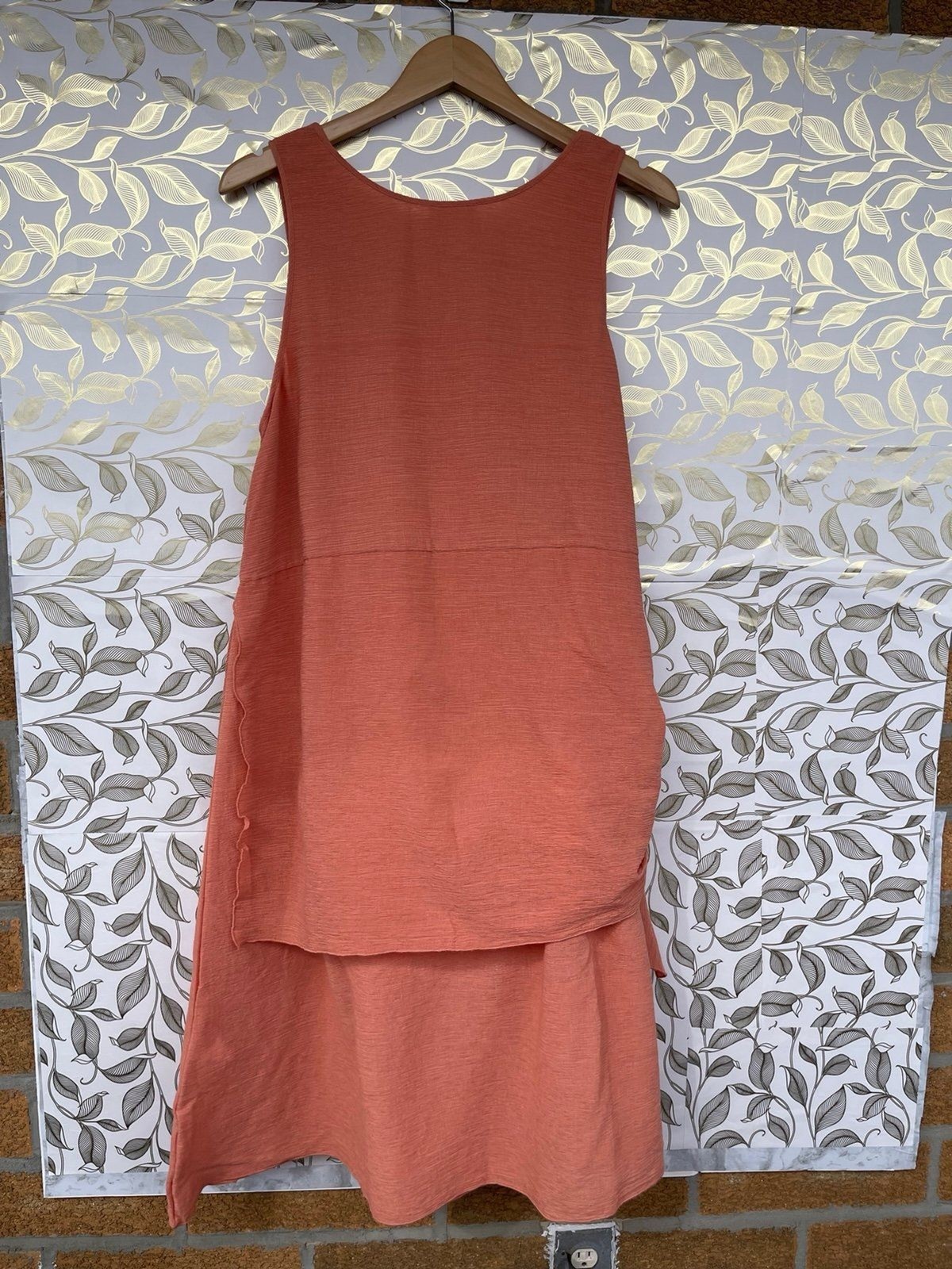 COS Terracotta Tie-Front Midi Dress | Minimalist Scandi Style | Size 12