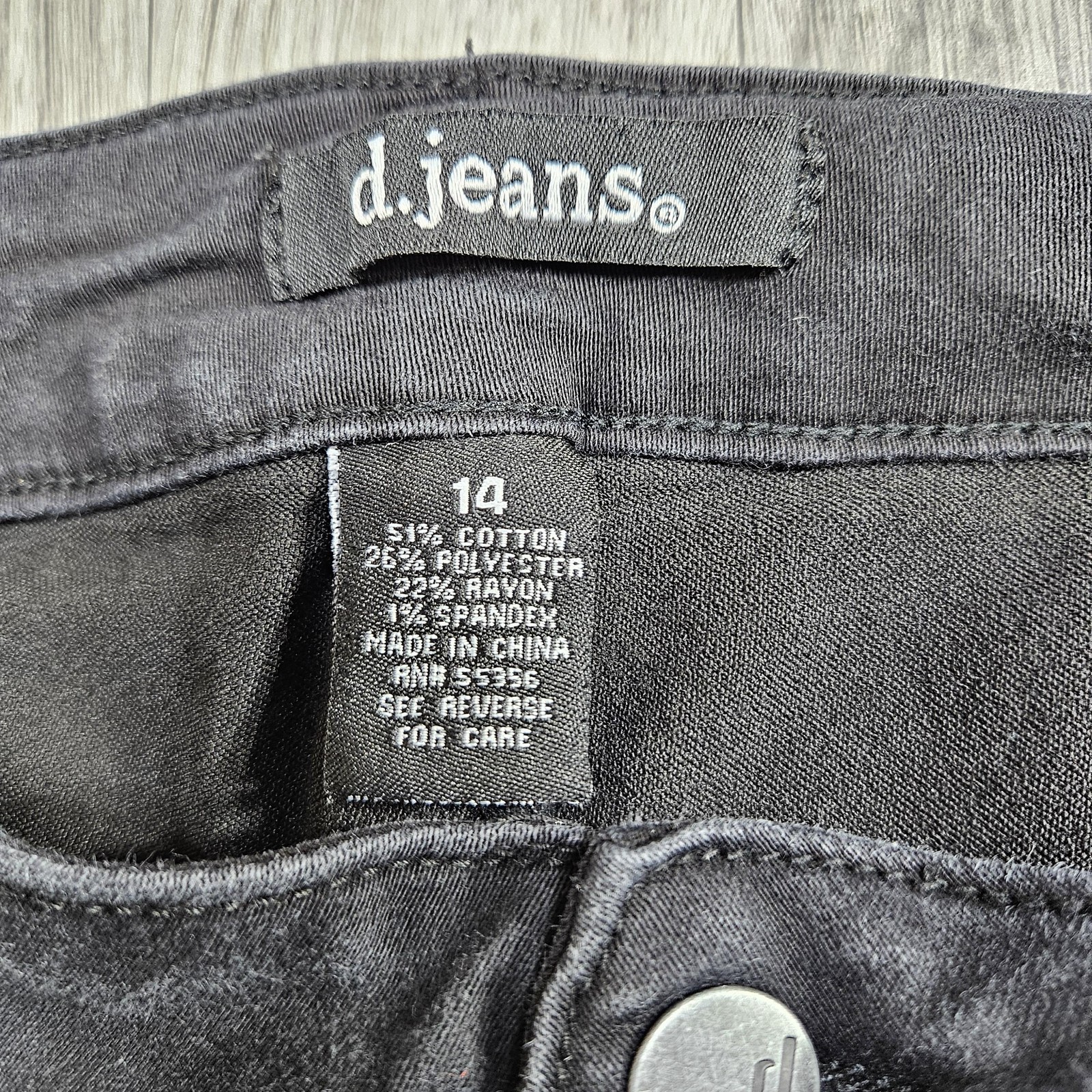D.jeans Jeans Womens 14 Gray Charcoal Wash High Rise Skinny Stretch Denim Pants
