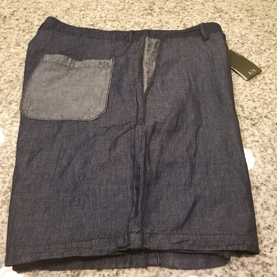 NWT Men’s Armani Exchange BERMUDA Navy Blue Denim 30 32 33 34 36 38 Linen 0024
