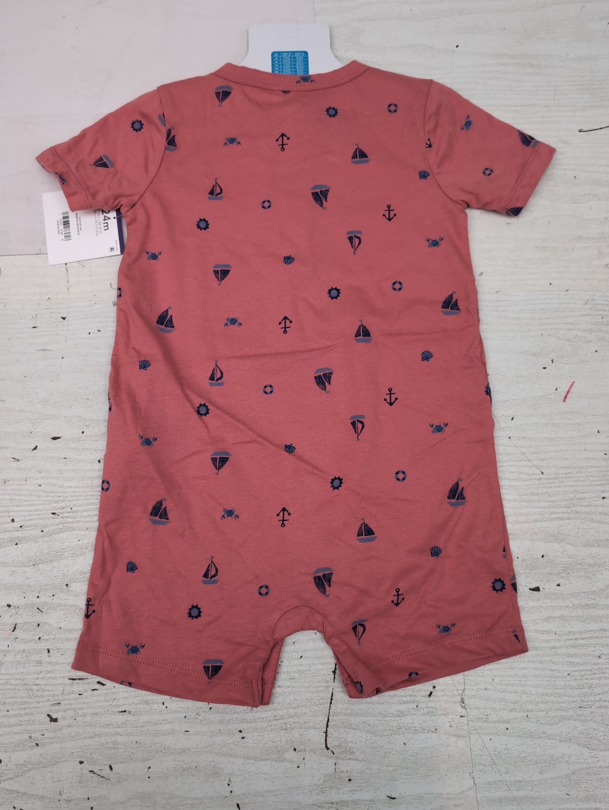 NWT Carter’s Baby Boy Red/Sailing Romper 24M BR0