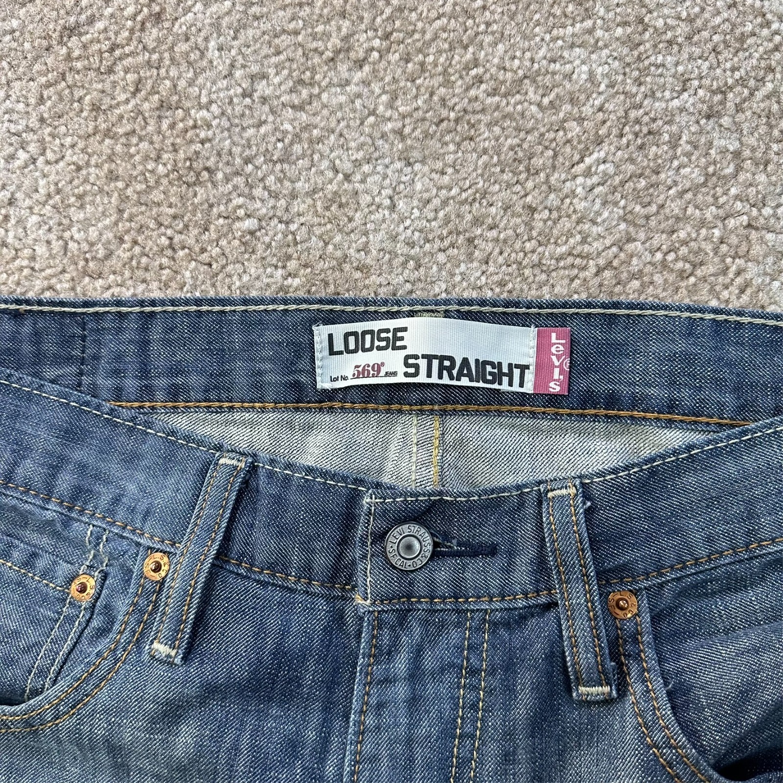 Levi’s 569 Loose Straight Jean’s Men’s 32×32 Pants Blue Denim Baggy