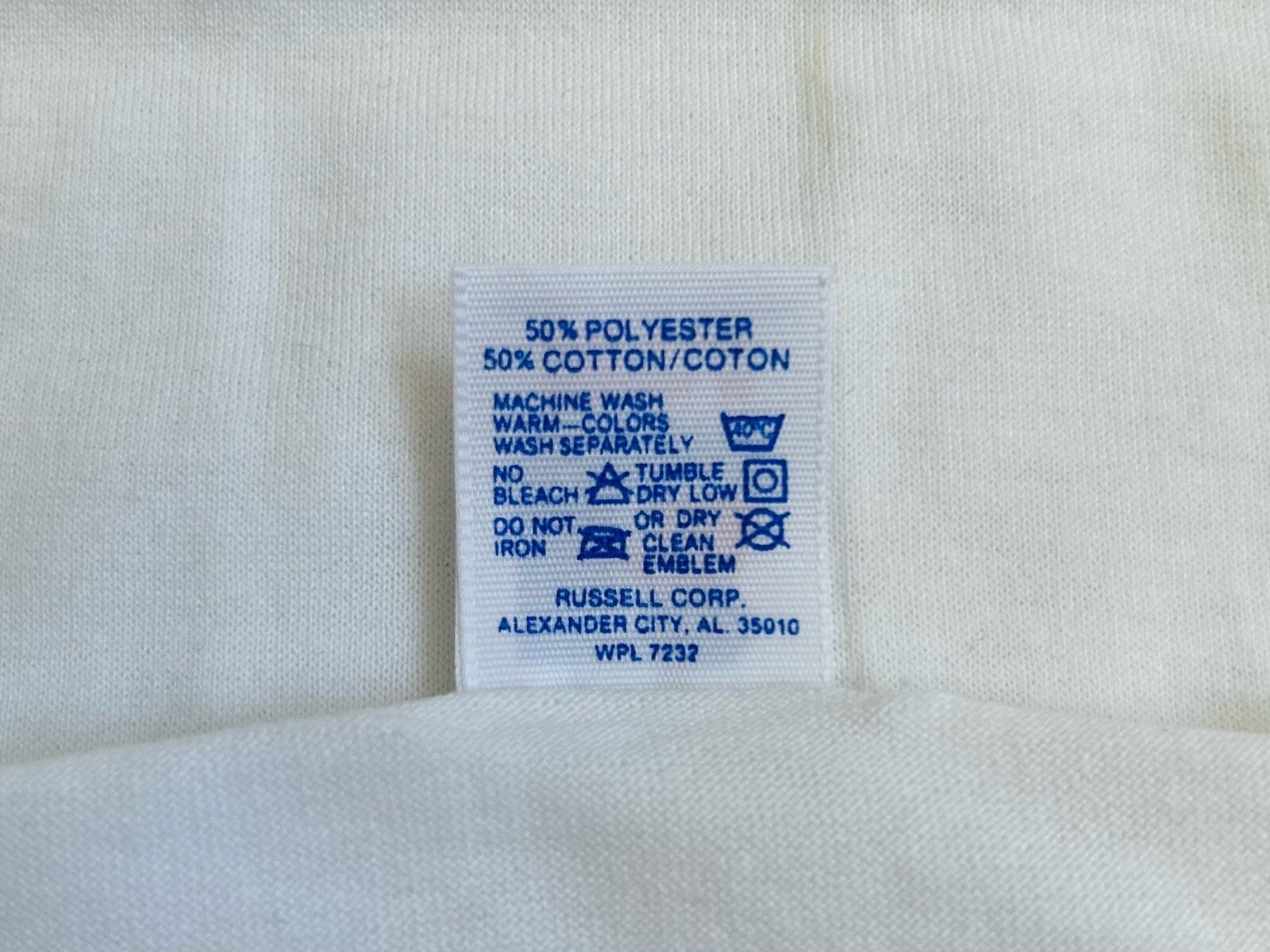 vintage russell athletic henley t-shirt youth sz medium NOS NWOT 90s USA made
