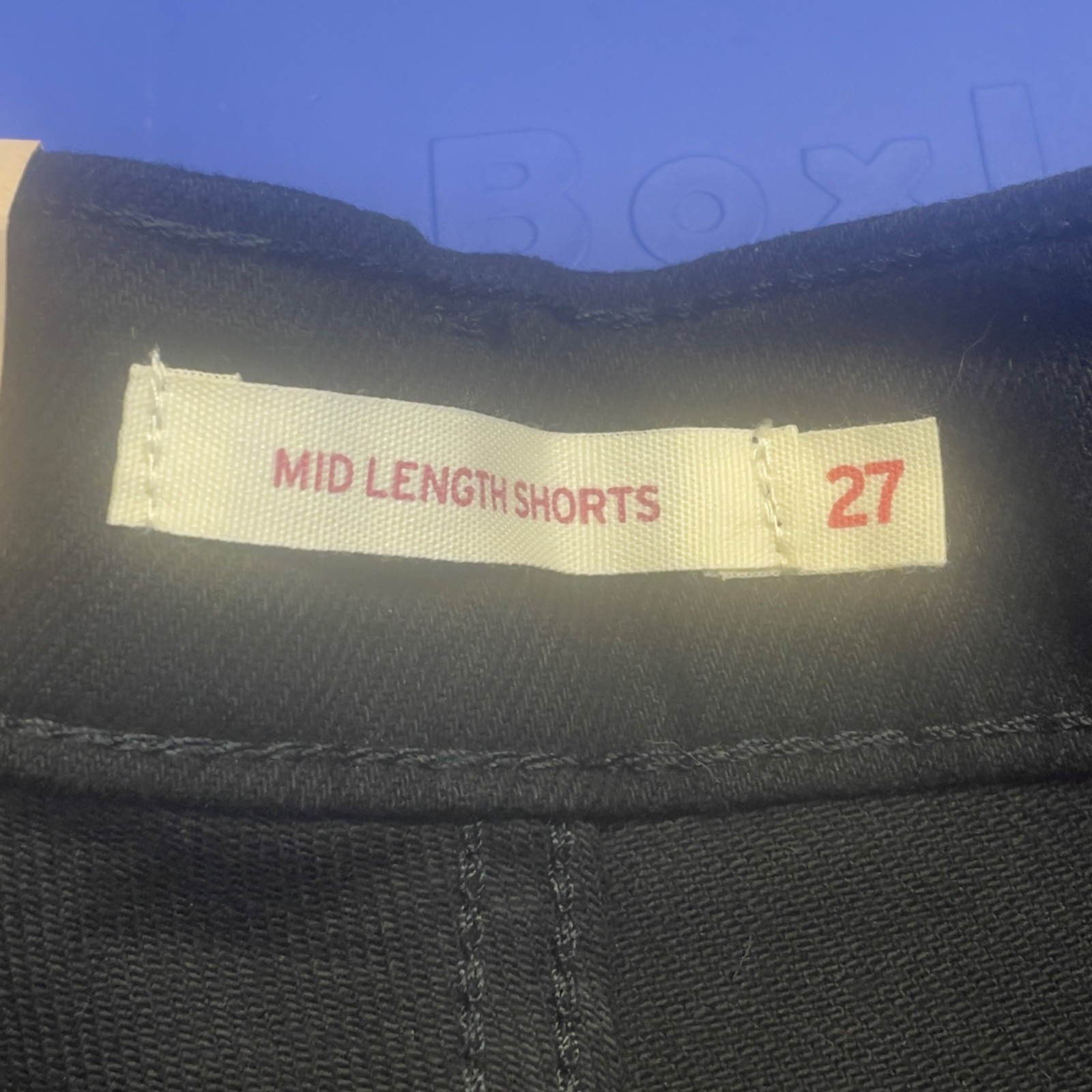 Levi’s Mid Length Shorts NWT Womens 27 Black Festival Classic Black Logo Slim