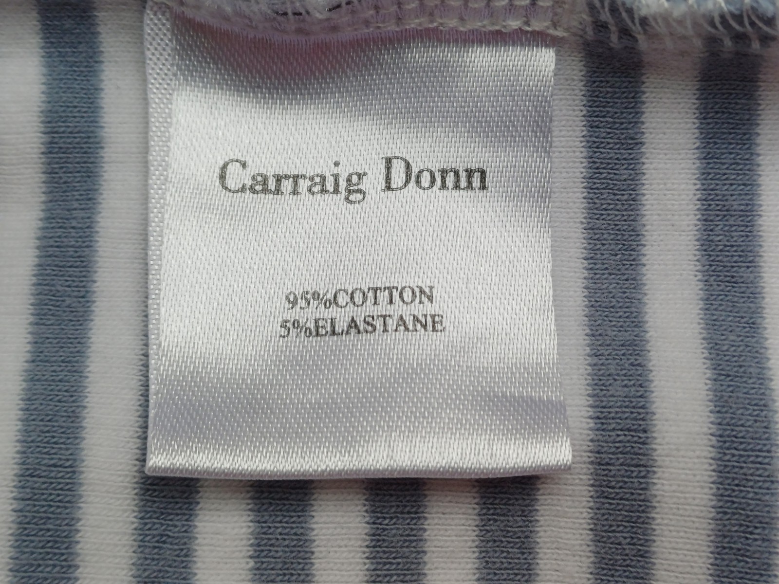 Kelly & Grace Weekend Jersey Top XXL Blue/Grey & White Stripey Long Sleeve GC