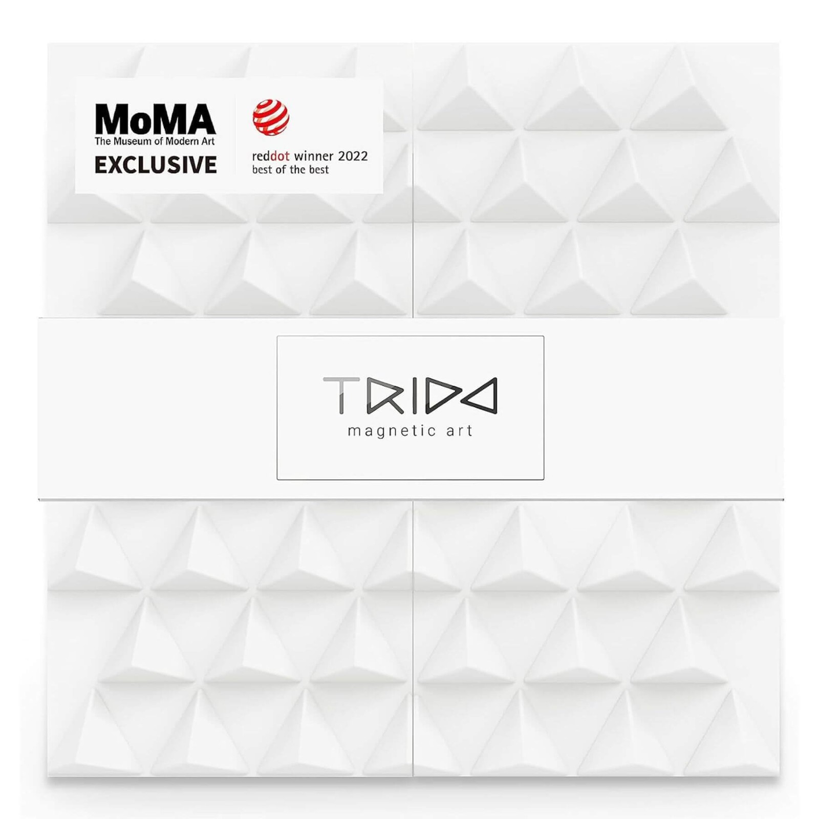 Trido Monochromatic Magnetic Art 3D Shapes Large 36-Piece