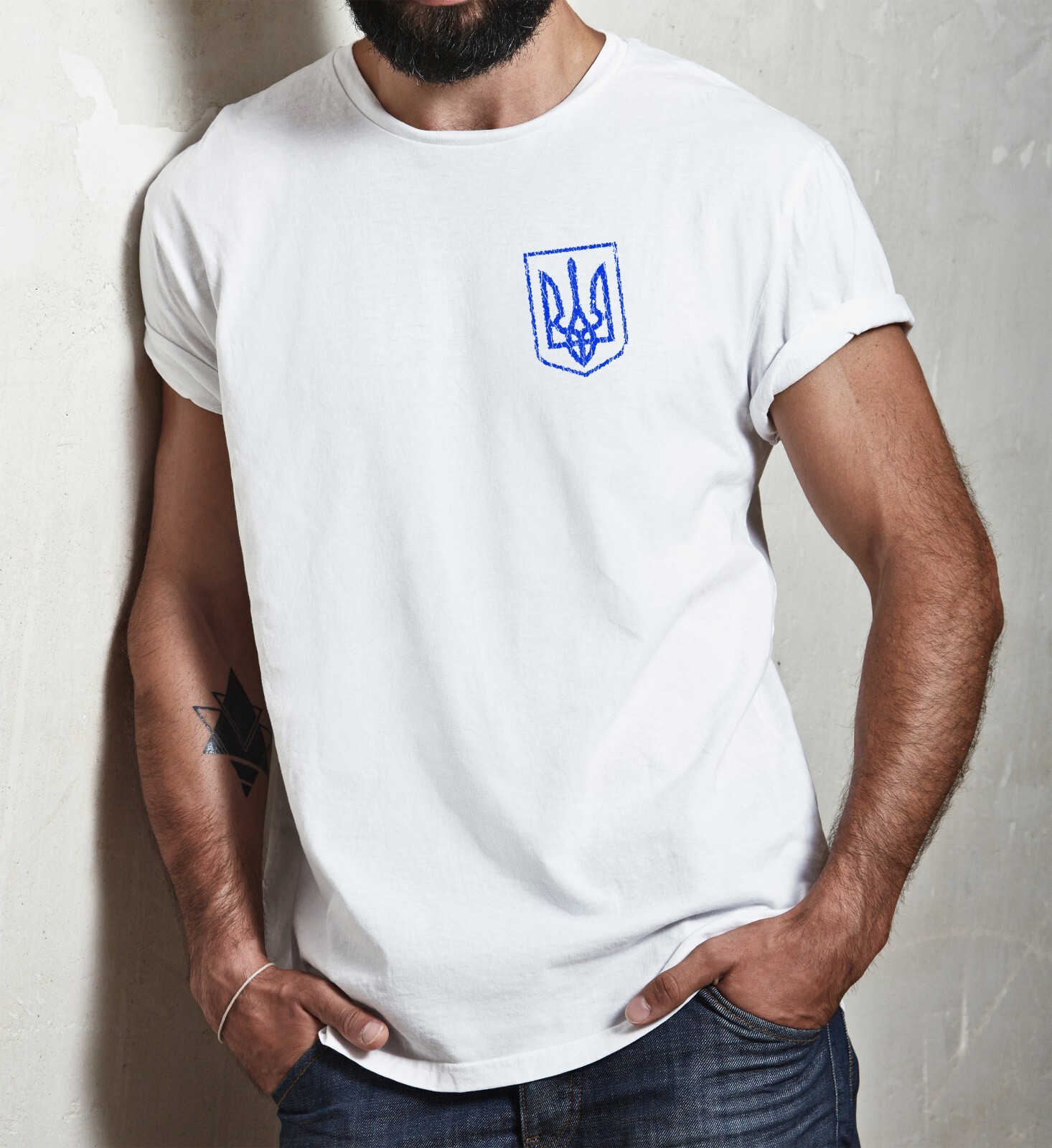 Ukrainian T shirt, Ukraine T shirts, Zelensky T-shirt, Ukraine Trident Logo Tee