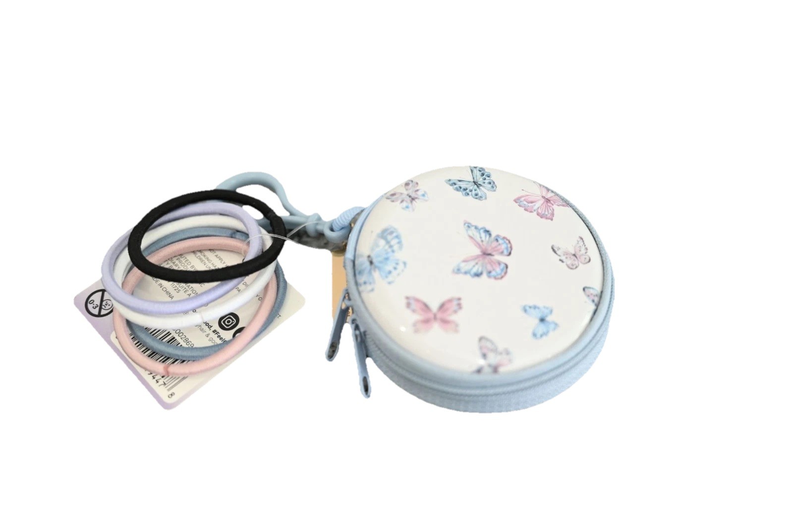 NEW Goody x MacKenzie Childs Elastic Pouch Butterfly Purse Charm 15 Count Bands