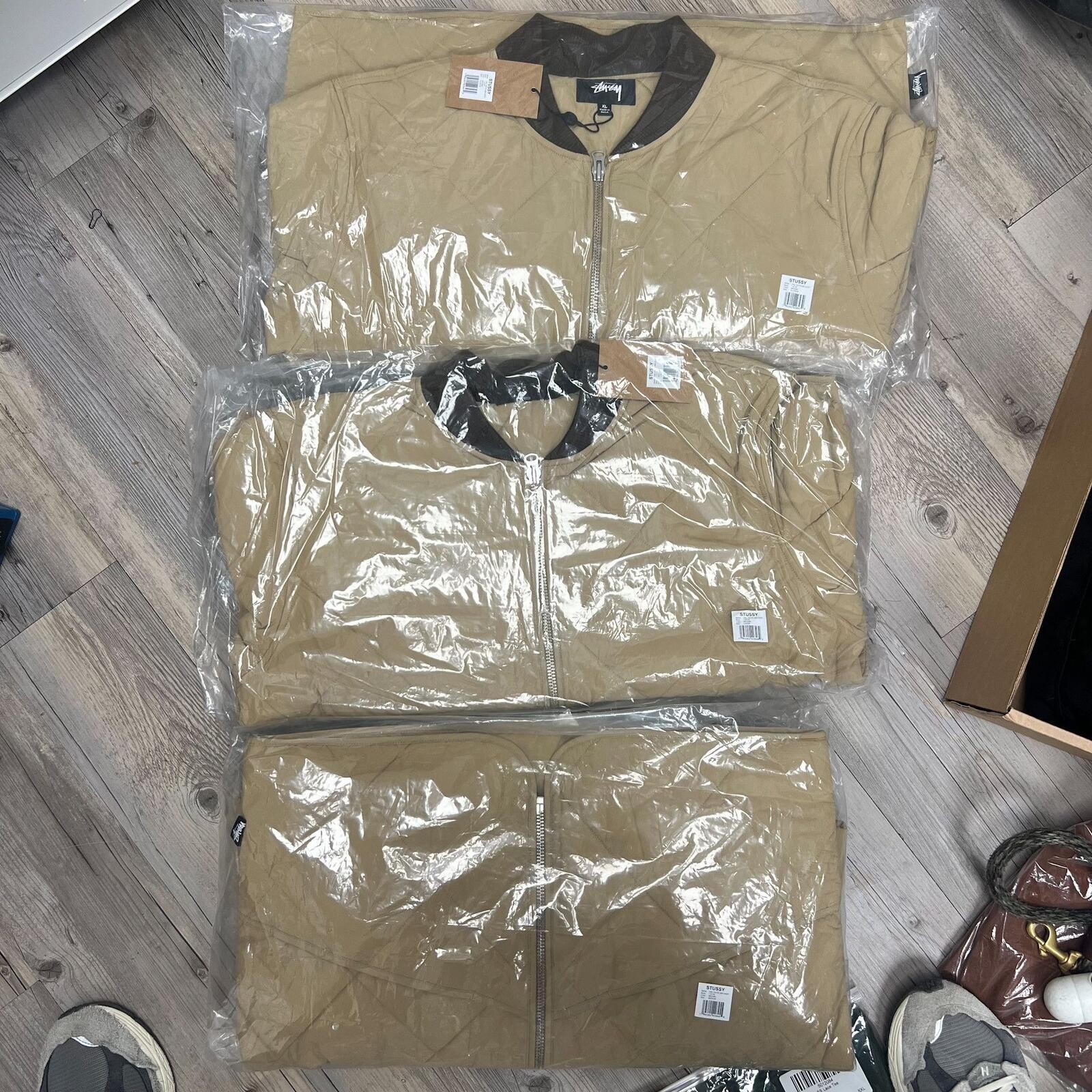 Stüssy 8 Ball Quilted Liner Jacket Brown • L