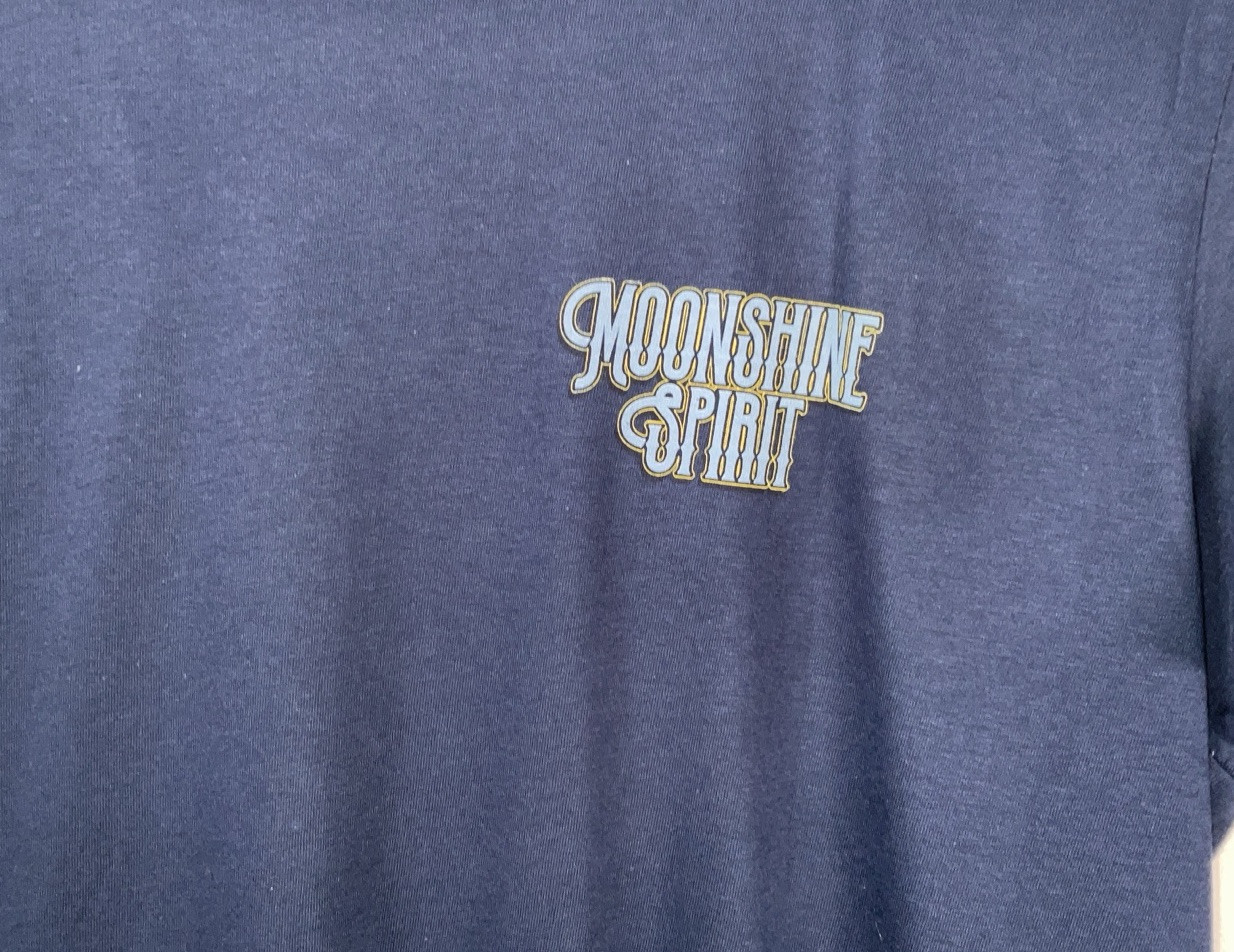 NWT Men’s Brad Paisley Moon Shine Spirit Eagle Lightning T-shirt Navy Medium