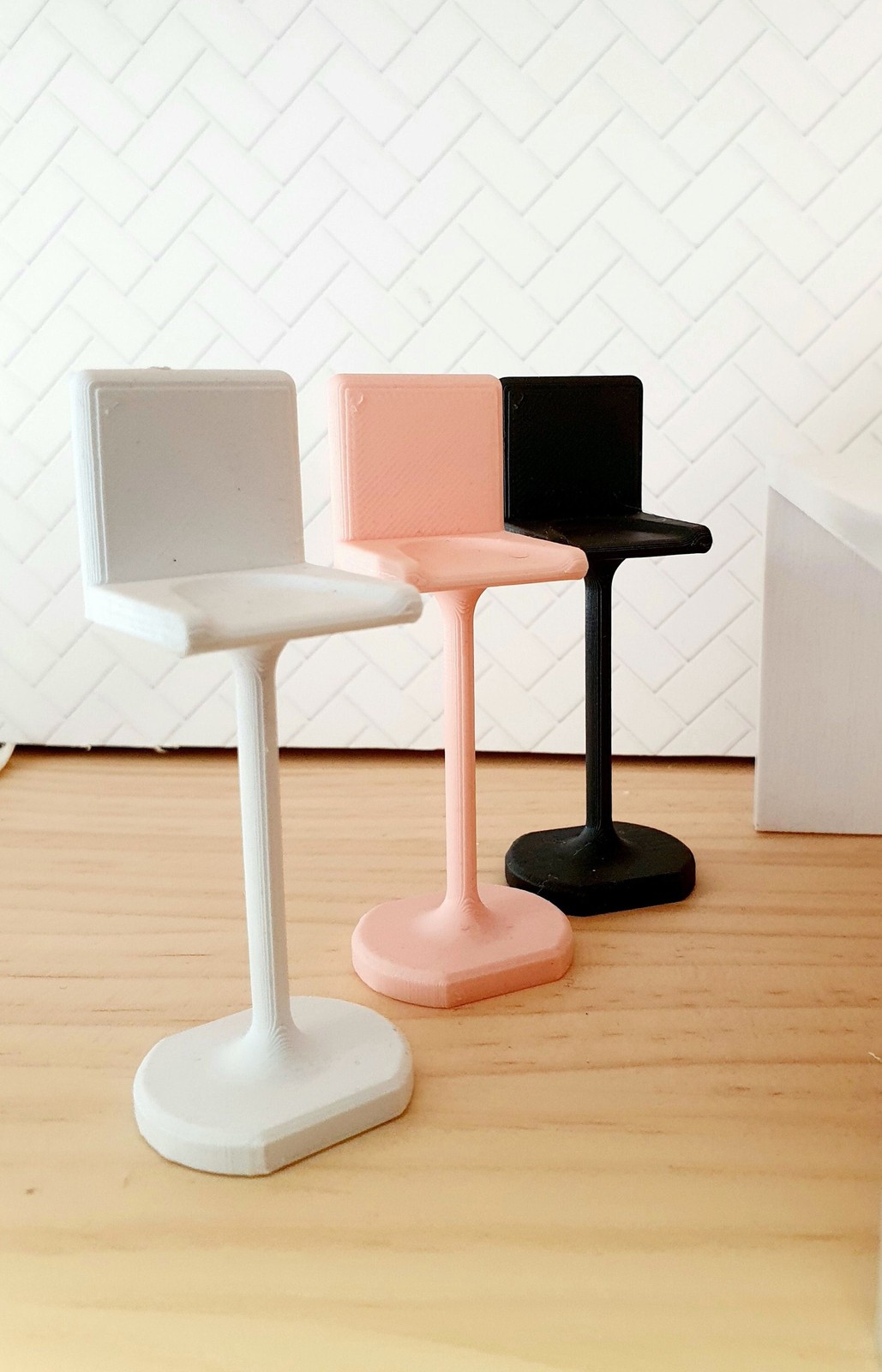 Dolls House Modern Bar Stool, Choice of Colours 1:12th Scale, Miniature Bar