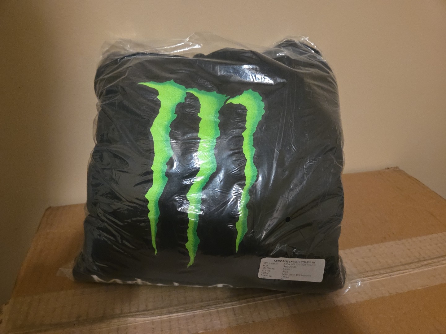 Monster Energy XL Original Logo Hoodie New In Bag