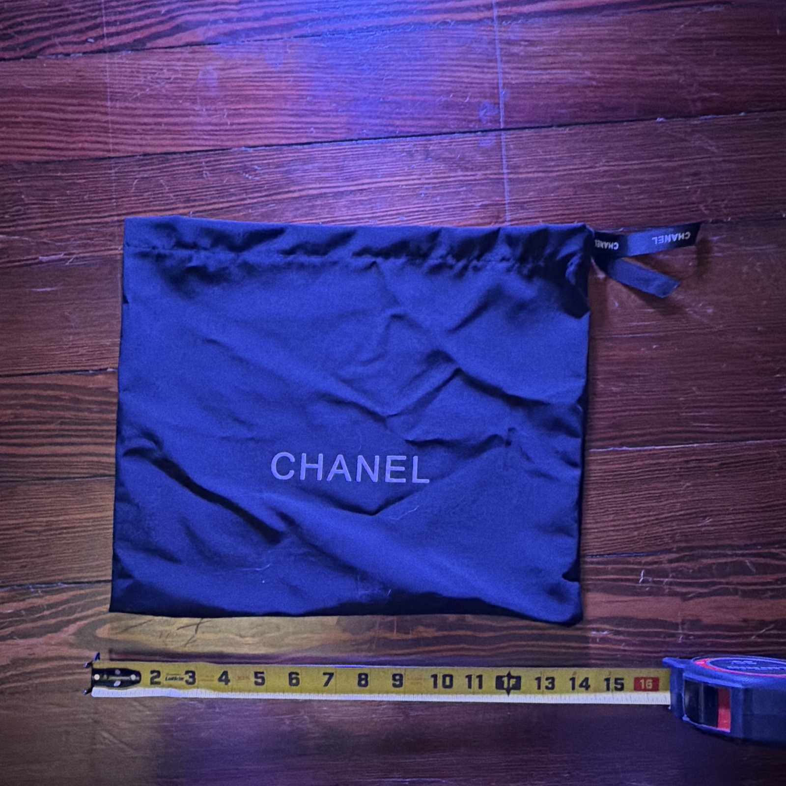 CHANEL Black Logo Drawstring Dustbag Storage Pouch for Women, 1 Piece