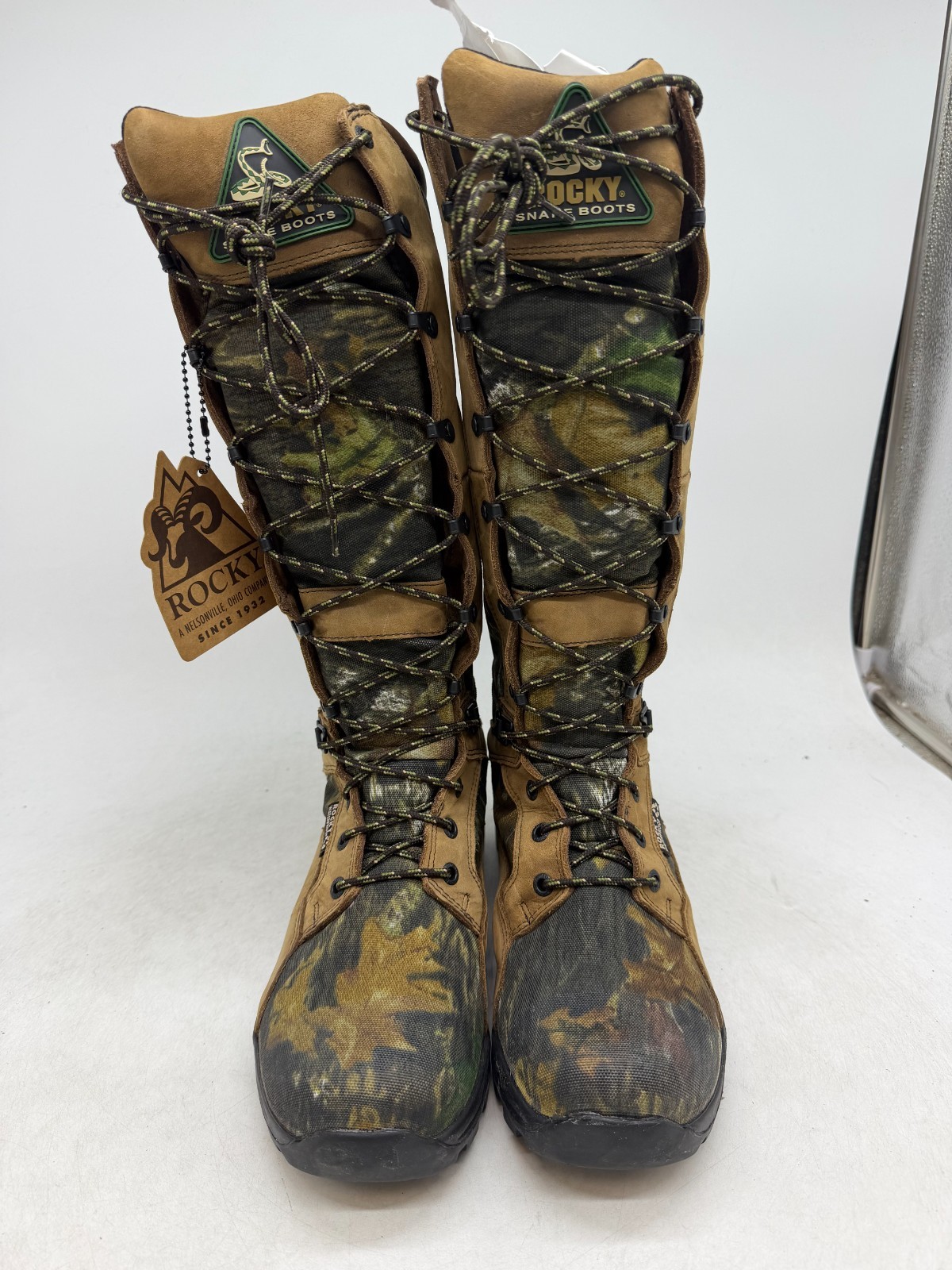 Rocky ProLight 16″ Hunting Boots Men’s Mossy Oak Camo Waterproof Snakeproof – 9