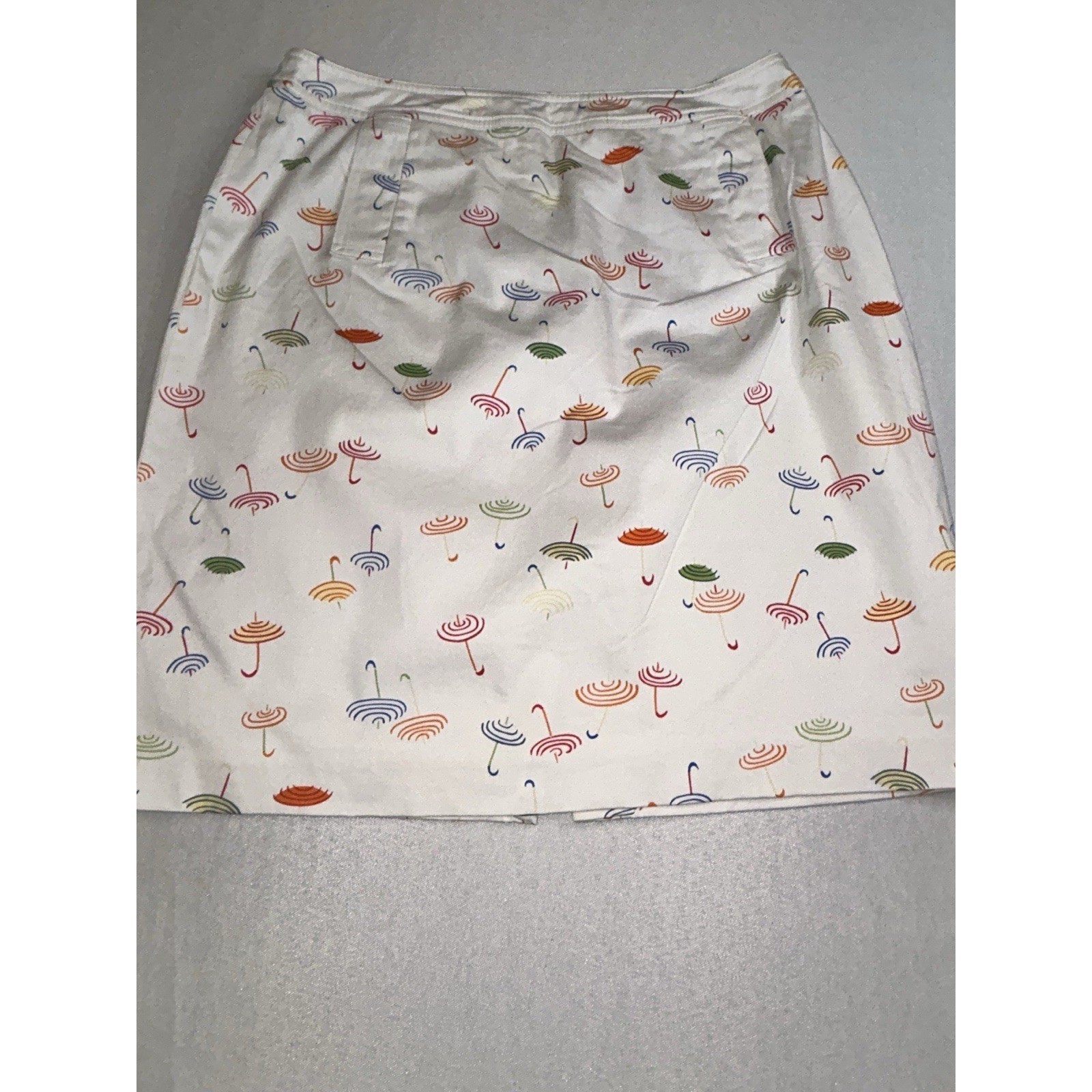Talbots Stretch Cotton Spandex Umbrella Fully Lined Zipper Closure vtg Skirt 12