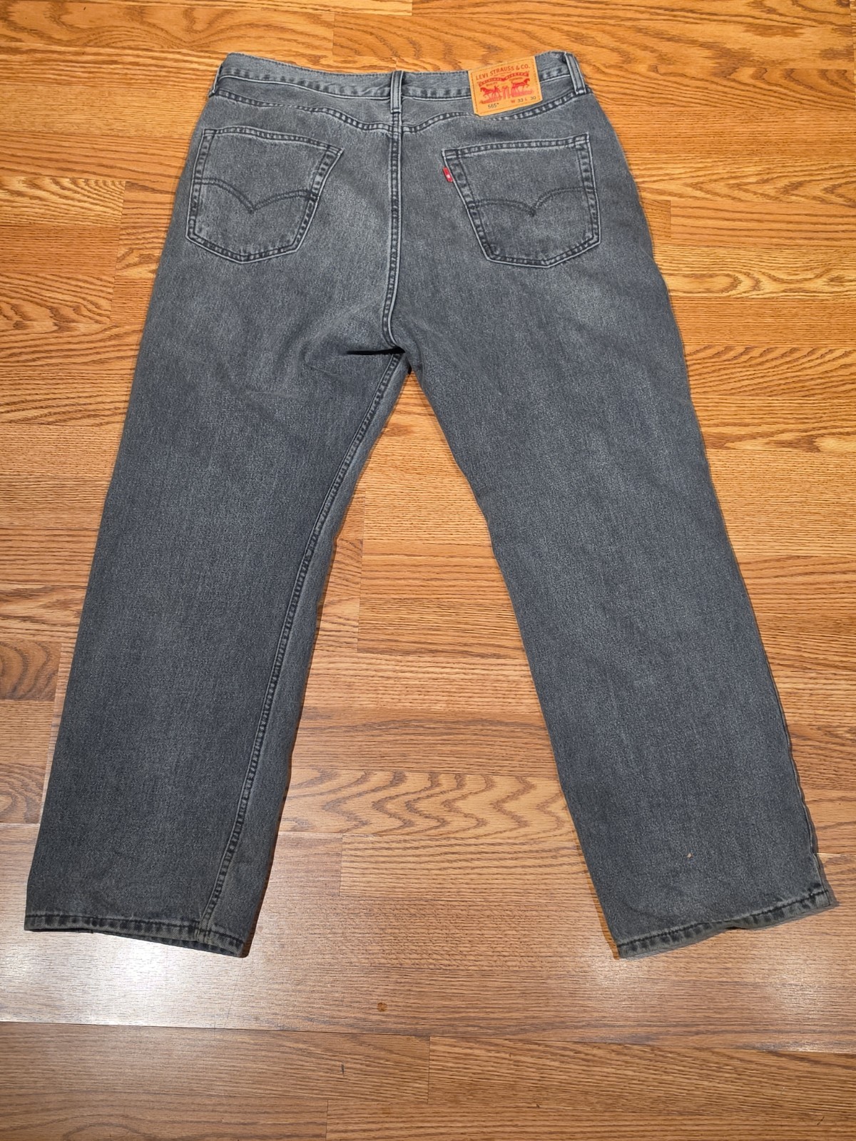 Levi’s 565 Men’s Jeans Denim, Lite Black 33×30 Loose Fit, Straight Baggy,