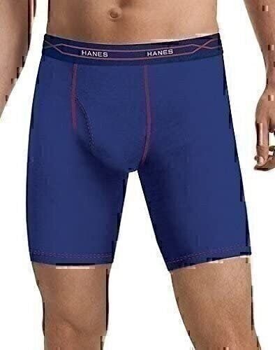 Hanes Men’s Long Leg Boxer Briefs 3-Pack X-Temp Performance Cool SIZE M