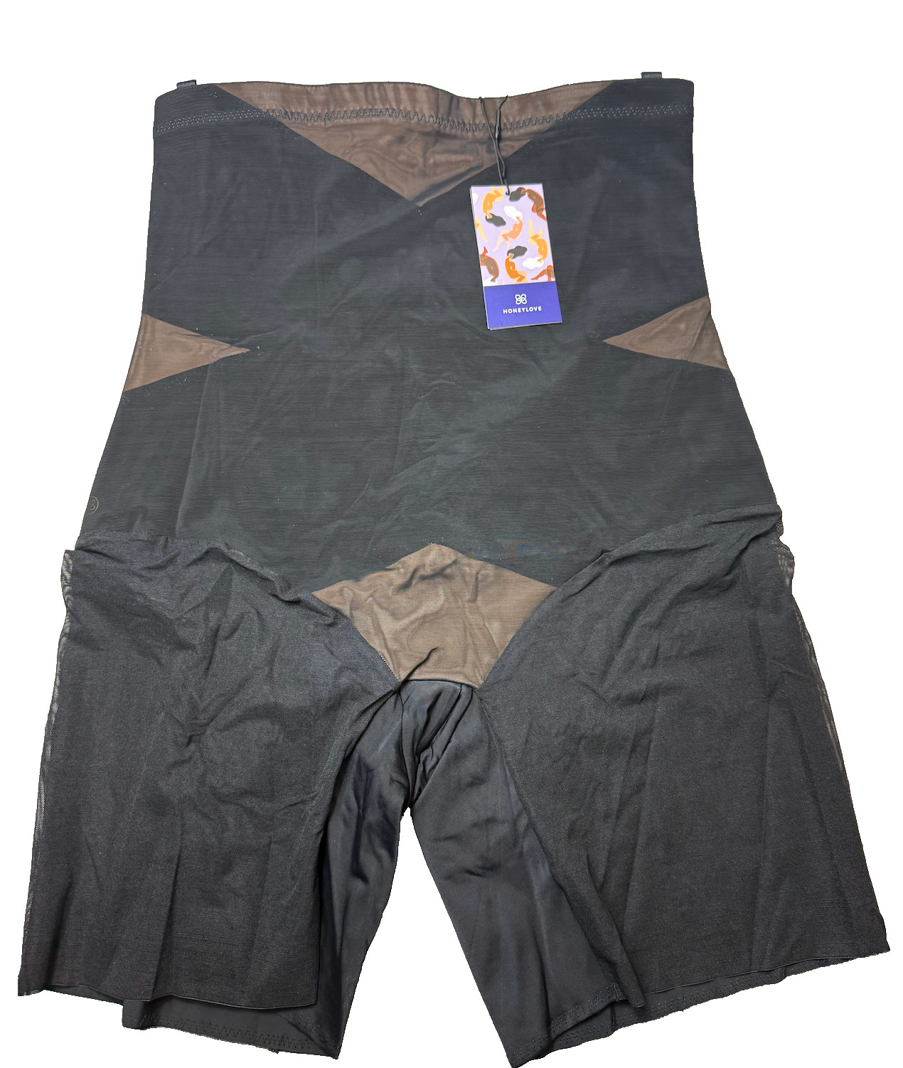 Honey love SuperPower Mid Waist Shaper Shorts Size XL runway black NWT