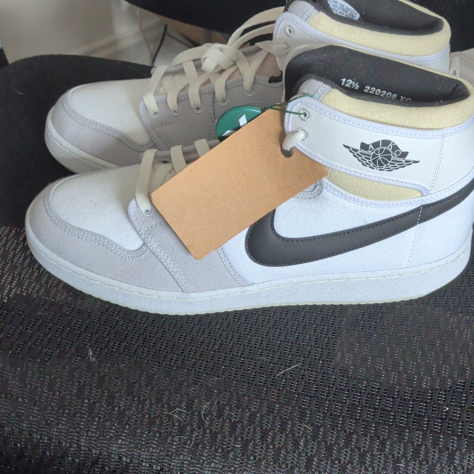 Jordan 1 AJKO Mid Sneakers White Gray Black