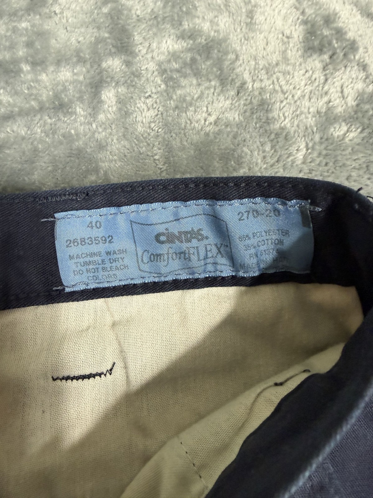 Cintas ComfortFlex Mens Navy Blue Cargo Work Pants Size 40