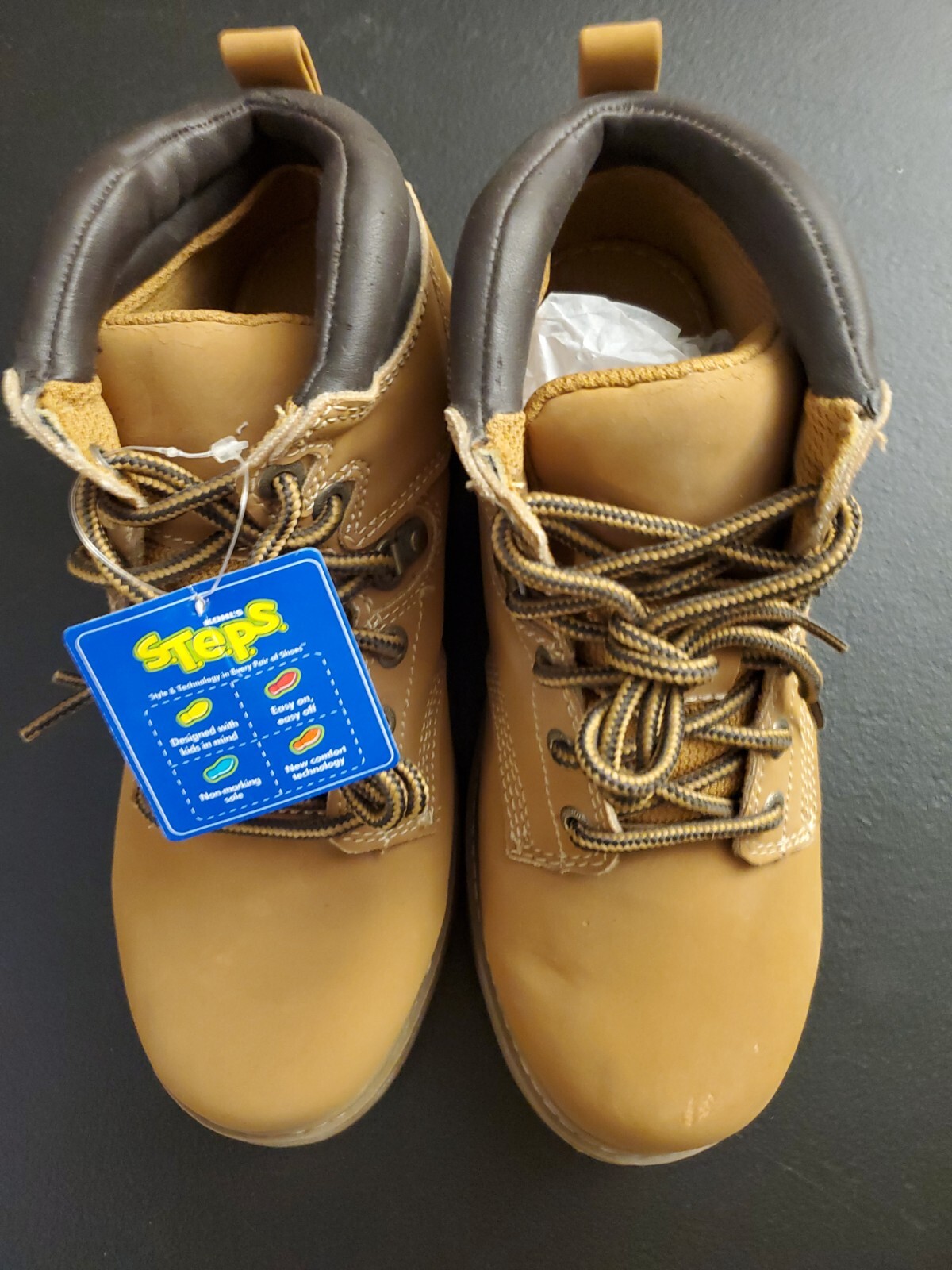 Kohl’s Sonoma Boys Boots Size 4 Med, Tan, Man-Made Material, BRAND NEW WITH TAGS