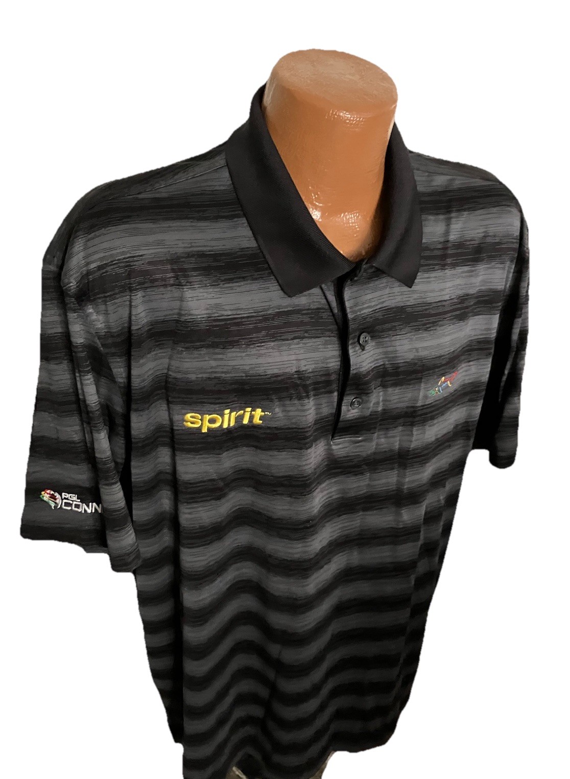 Spirit Airlines Men’s Greg Norman Golf Polo Shirt Black Size 2X
