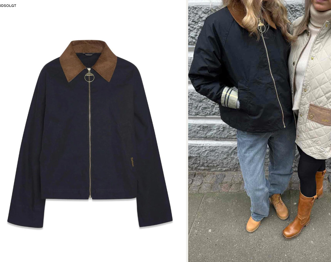 BARBOUR CATLIN SHOWERPROOF JACKET in Black MSRP$390 British Chic