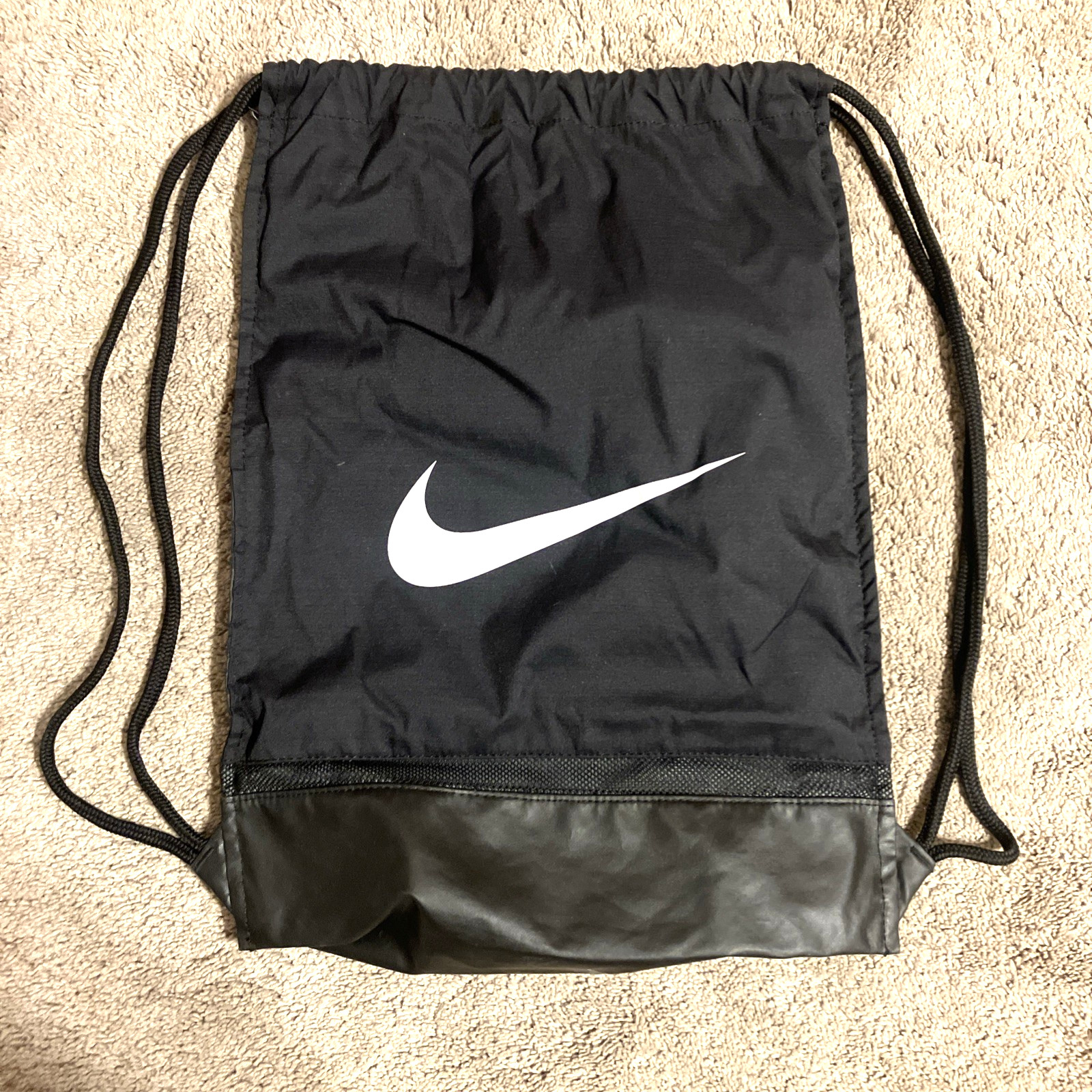 Nike Brasilia Training Black Gymsack Bag Inside Pocket Side Zipper | BA5338