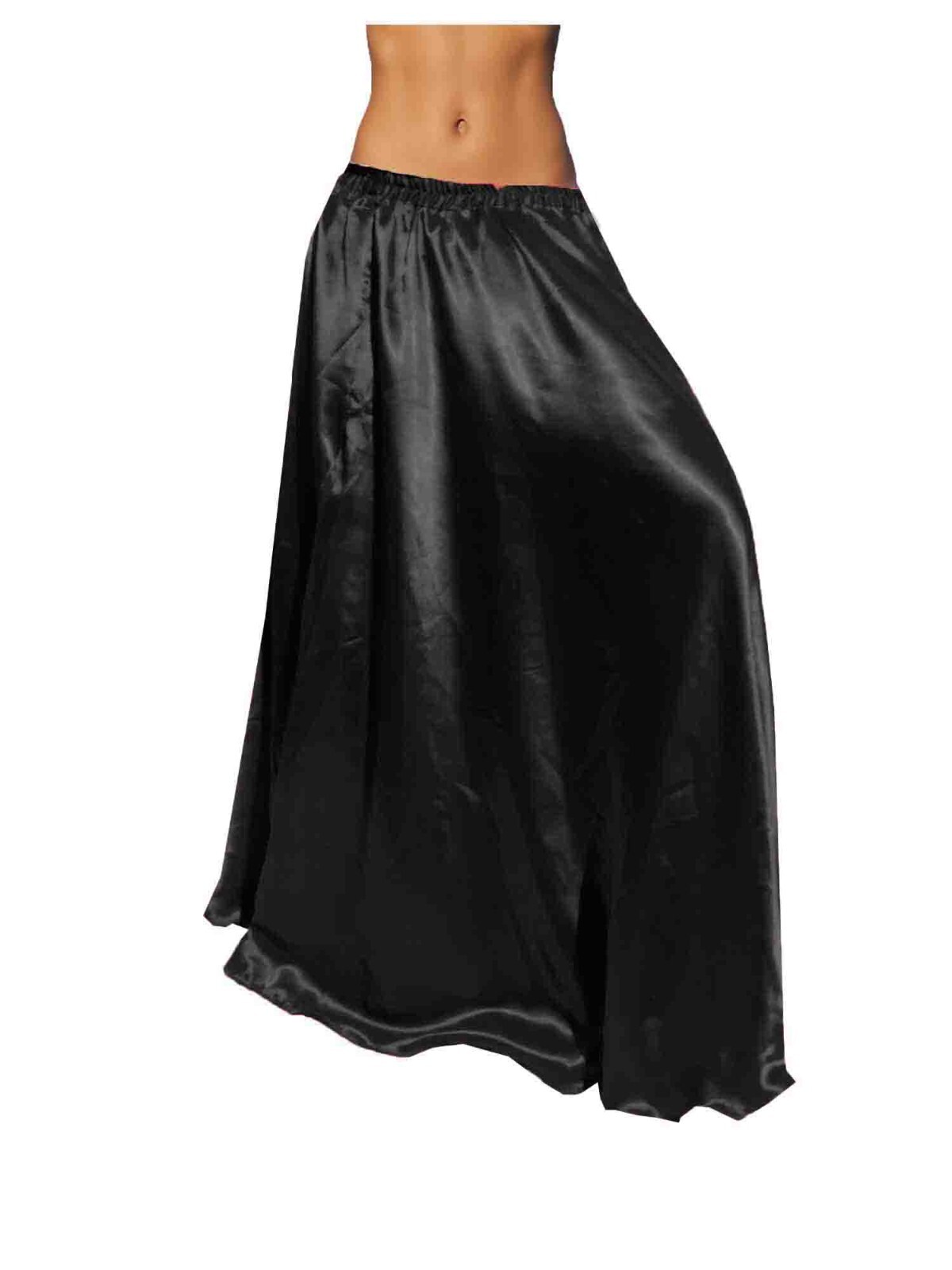 Belly Dance Half Circle skirts Satin Color Long Maxi Women Wear Tribal Dance S9