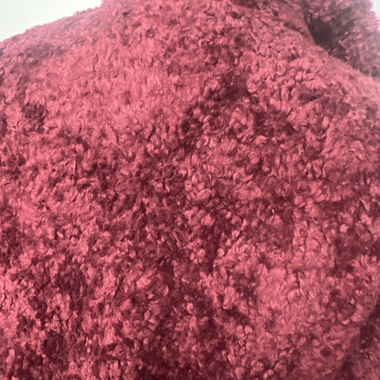 Pendleton Women’s Sherpa Fleece Jacket Small Burgundy Wool Plaid Full Zip Cozy