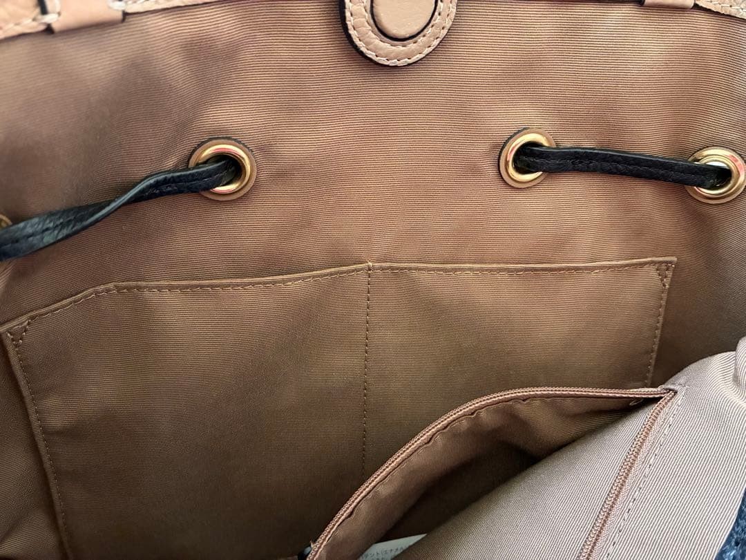 COACH Andy Tassel Drawstring Tote Bag Shoulder Leather from Japan