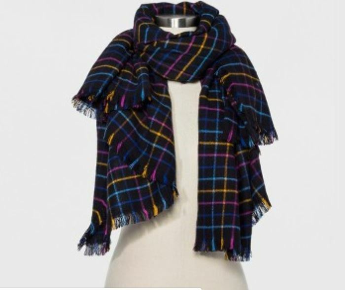 Womens Plaid Woven Scarf – A New Day – Multi-Color – NWT