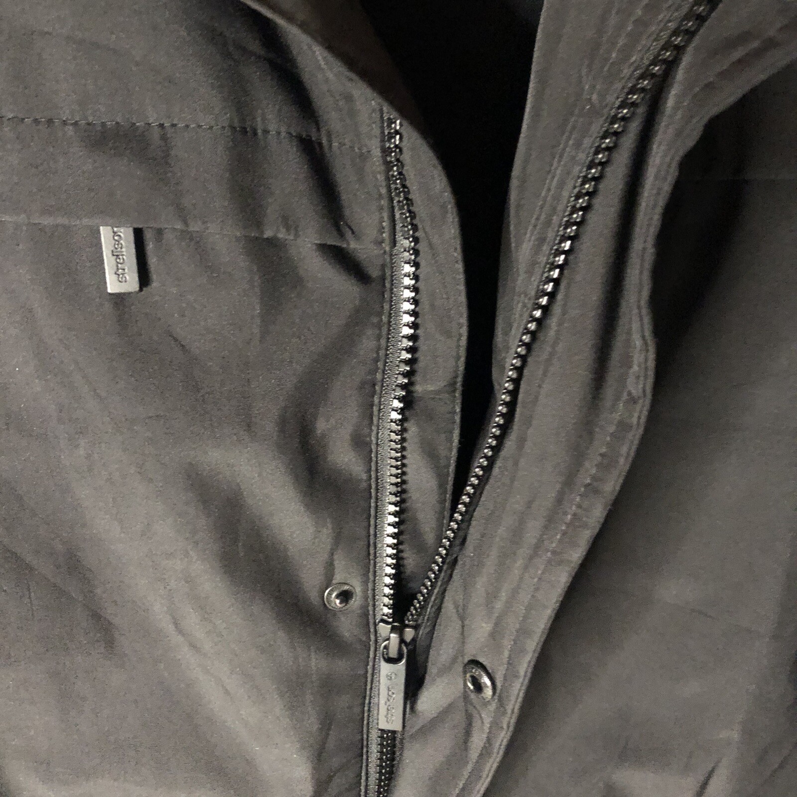 Strellson Switzerland Men’s GR 46 Black “Jetson”Jacket Pockets Full Zip Lined
