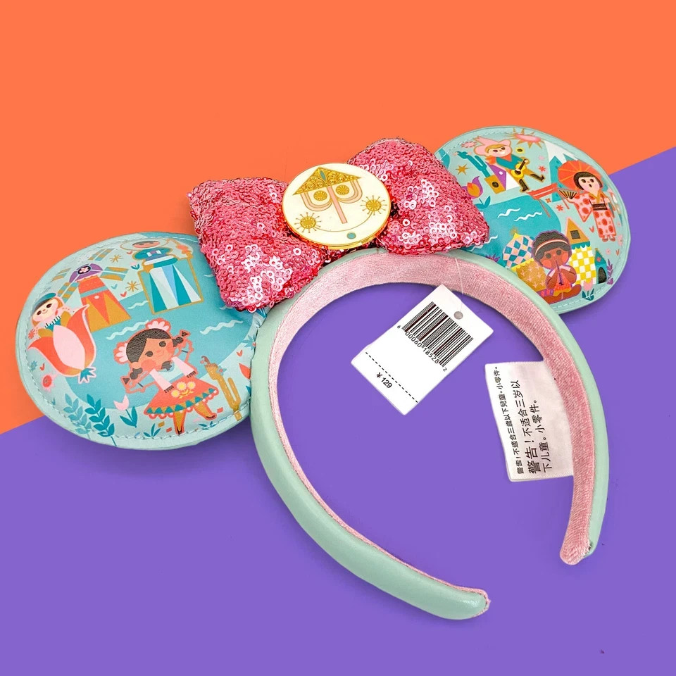 Disney.Parks It’s a Small World Minnie Mouse Sequined Ears Headband 2025