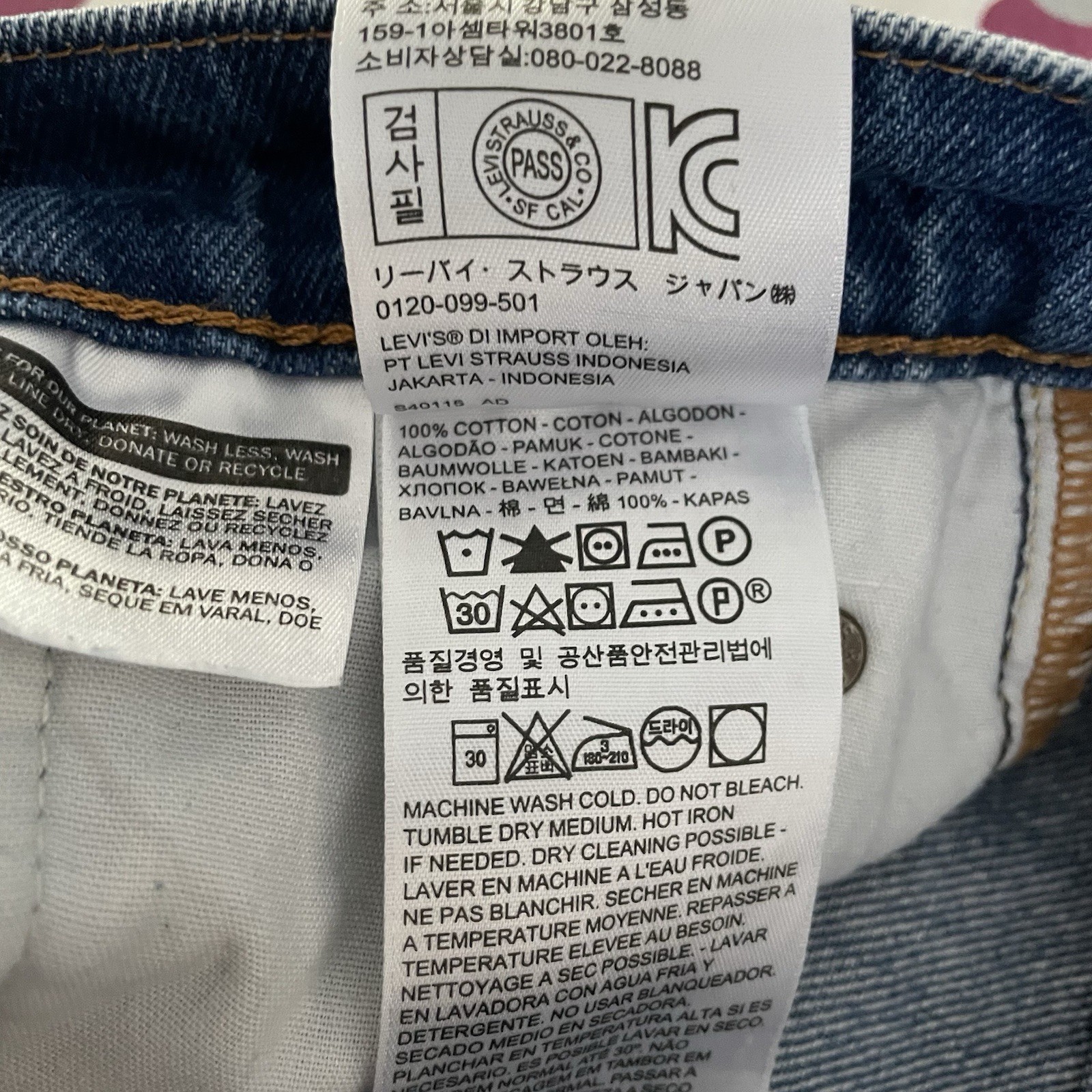 Levi’s Women’s Reworked Altered Jeans W26 L26 Cropped Blue Cotton See Pictures