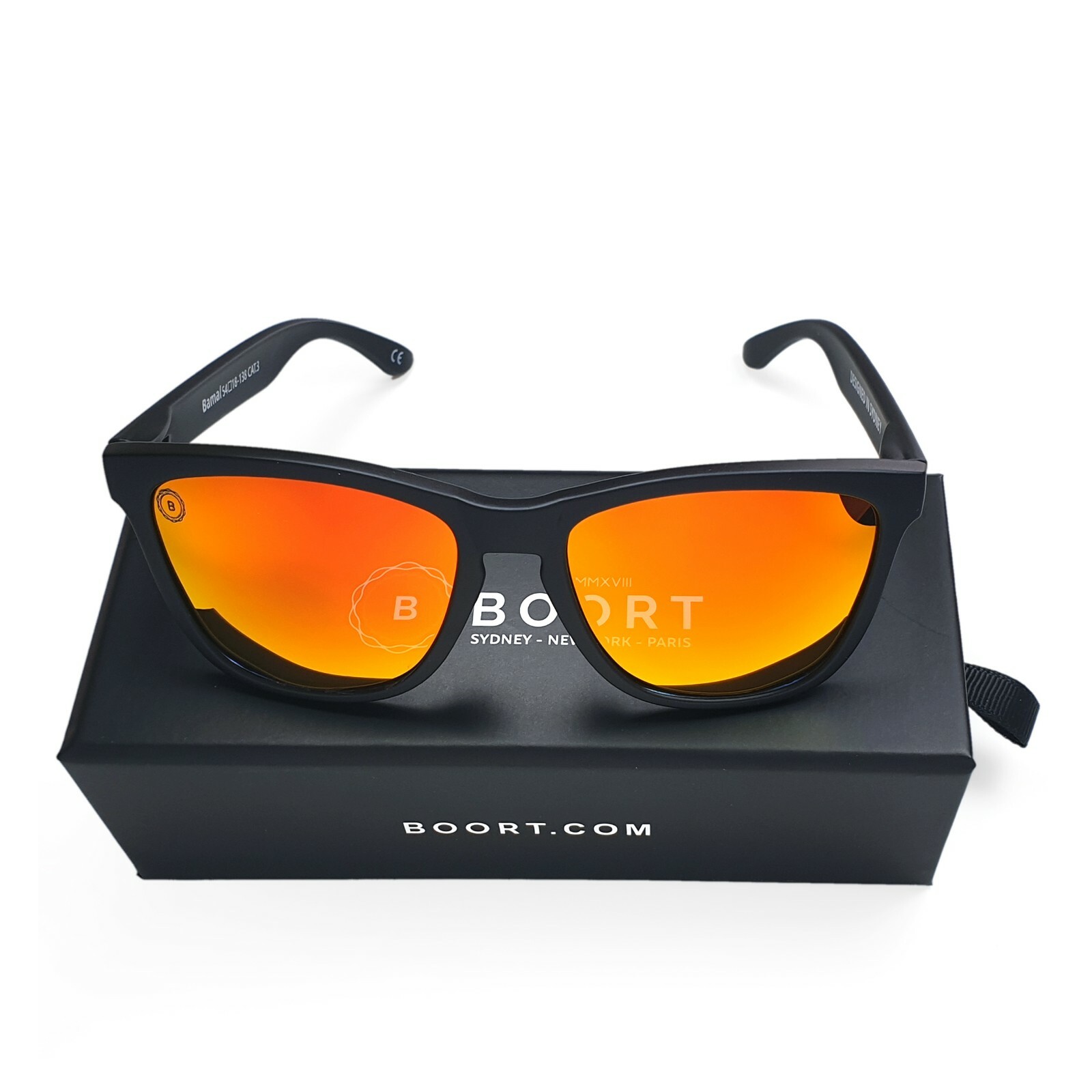 Matte Black Sunglasses / Deep Red