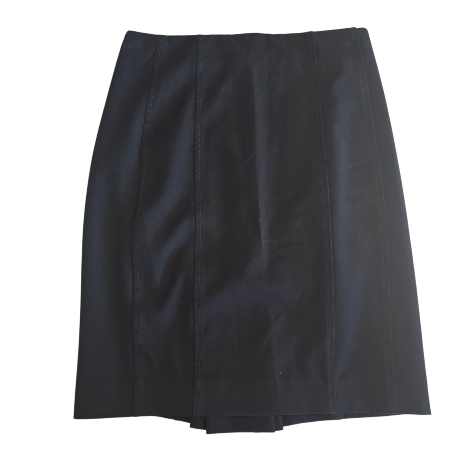Express A-Line Skirt Back Zip Black Lined Slit Stretch Career Size 4