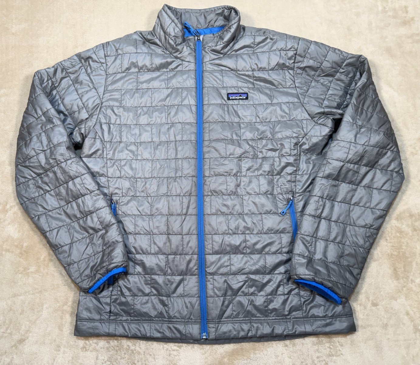 Patagonia Men’s Nano Puff Jacket Full Zip Gray Size L STY84211