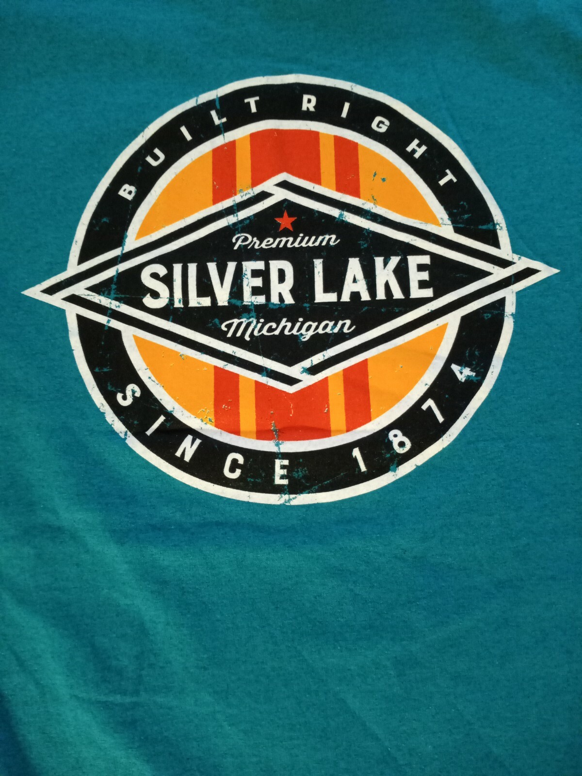 NEW SILVER LAKE MICHIGAN T SHIRT..SIZE MEDIUM..1874..EMI BRAND SHIRT