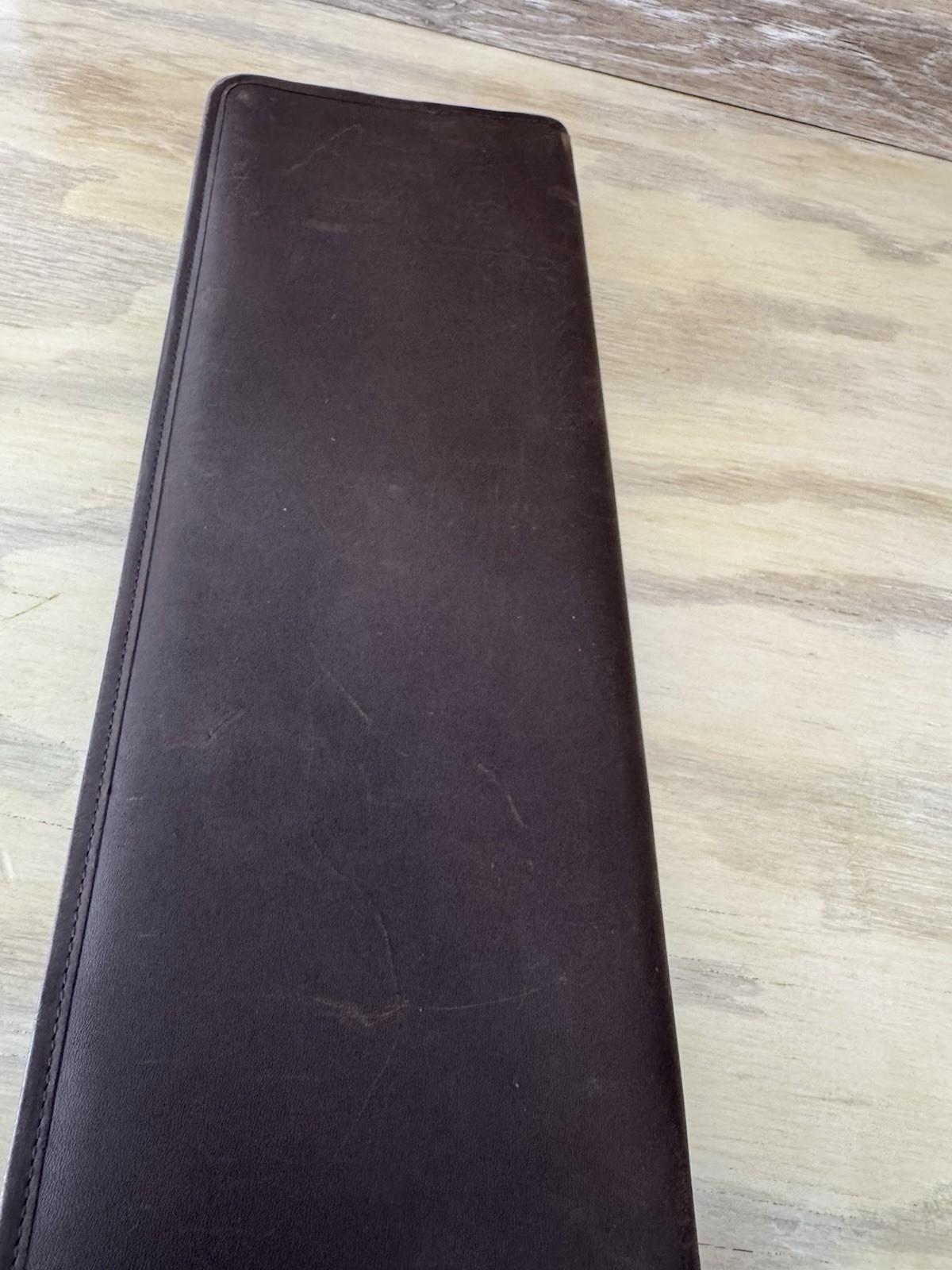 Brooks Brothers Leather Full Zipper Tie Travel Case 16 In Long 6 Inches Wide