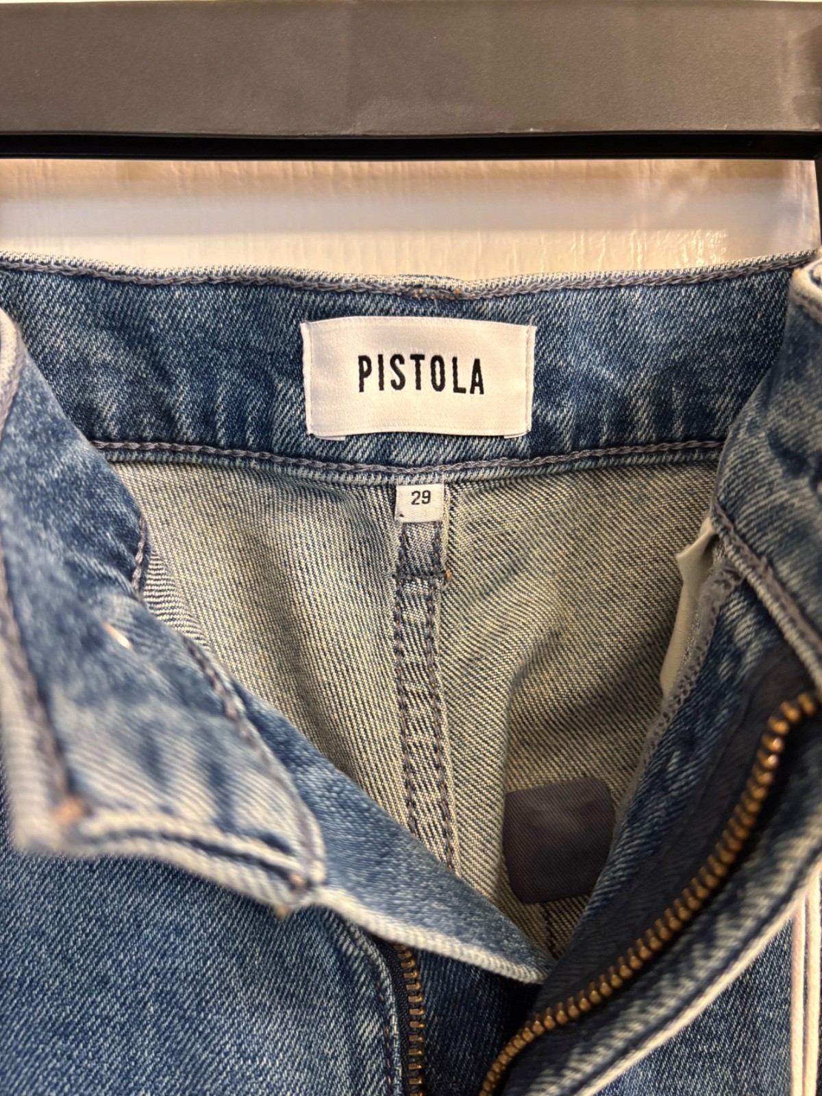 Pistola Kyra High Rise Bowed Ankle SoHo Blue Denim Jeans Size 29