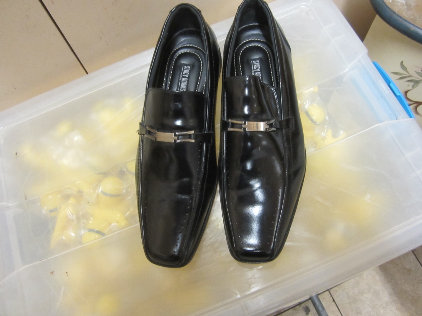 Stacy Adams Black leather and Made Man upper Dress Shoes Size 12W