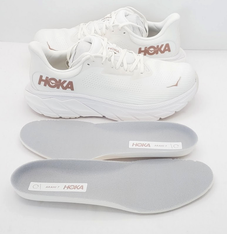 Hoka Womens (Size 9 WIDE Width/D) Arahi 7 Stability Running Walking Shoes White