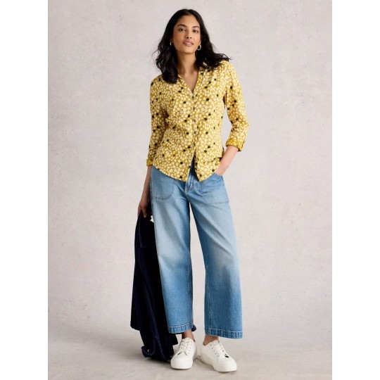 White Stuff Annie Shirt in Chartreuse Multi – Sizes 10 & 16 – BNWT – Was £45